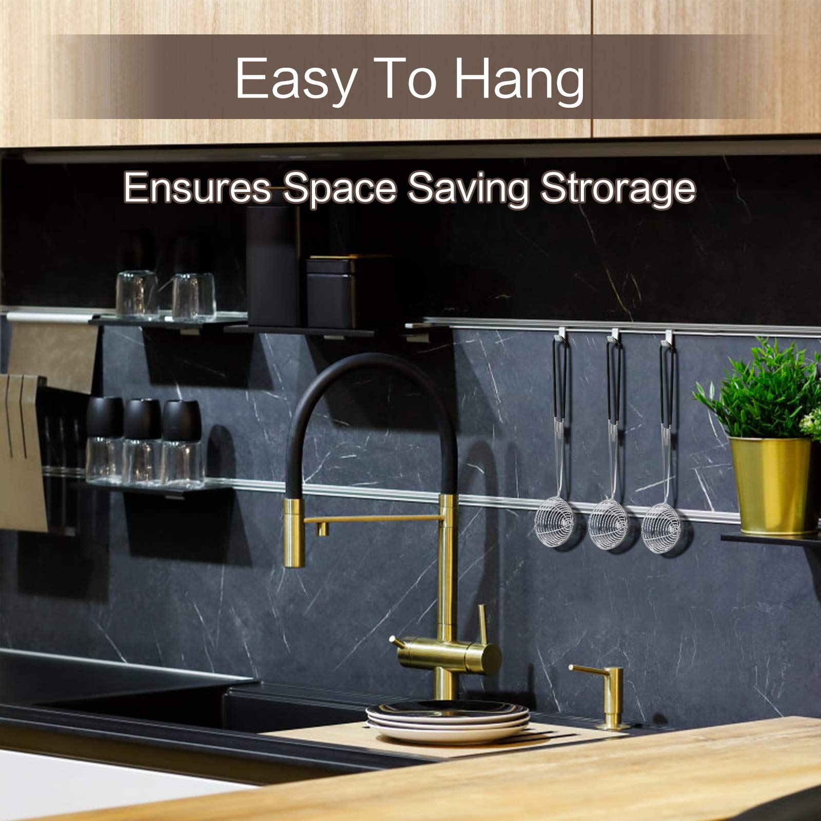 9 Pieces Stainless Steel Spider Strainer Spoon Small Wire Skimmer Colander With Handle For Hot Pot, Tortellini And Meatball