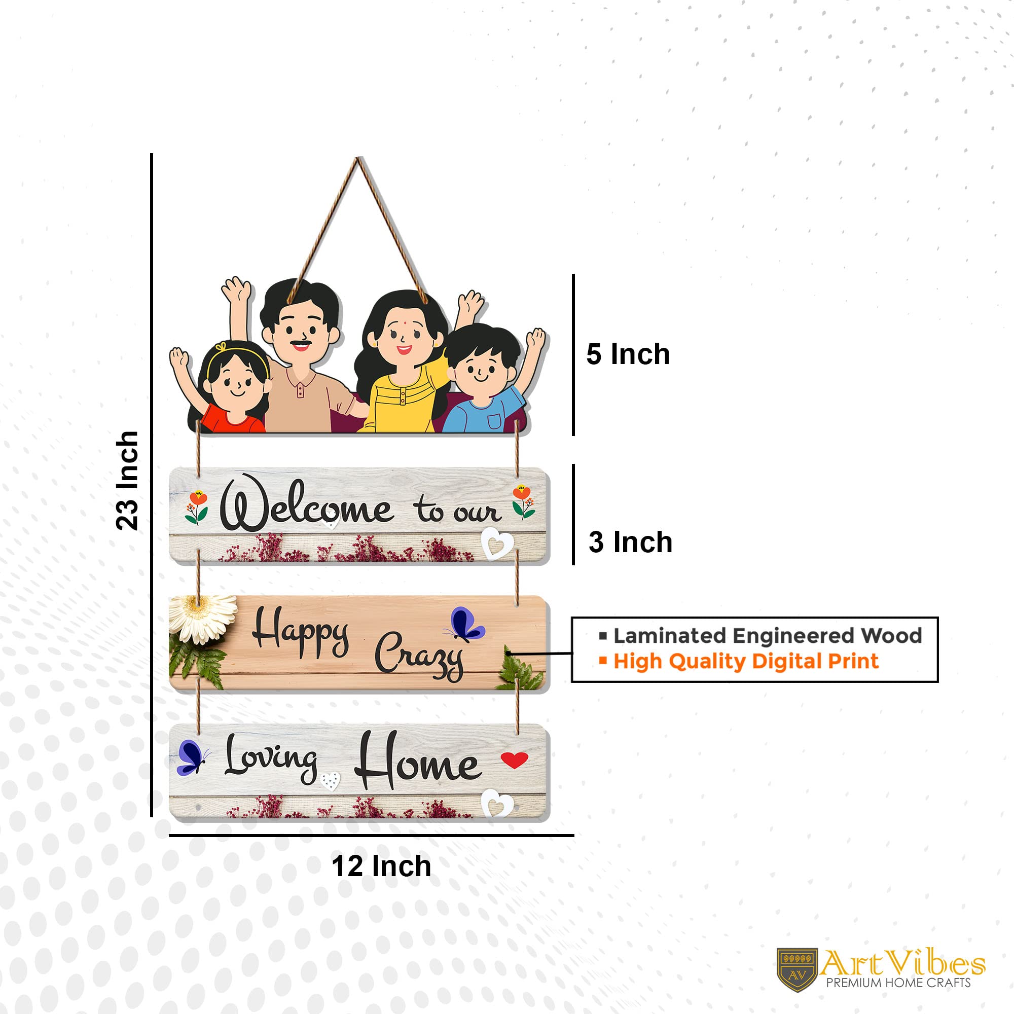 Artvibes Home Quote Decorative Wooden Wall Art Hanging for Living Room | Bedroom | Gift | Home Decoration | Art Piece For Room D