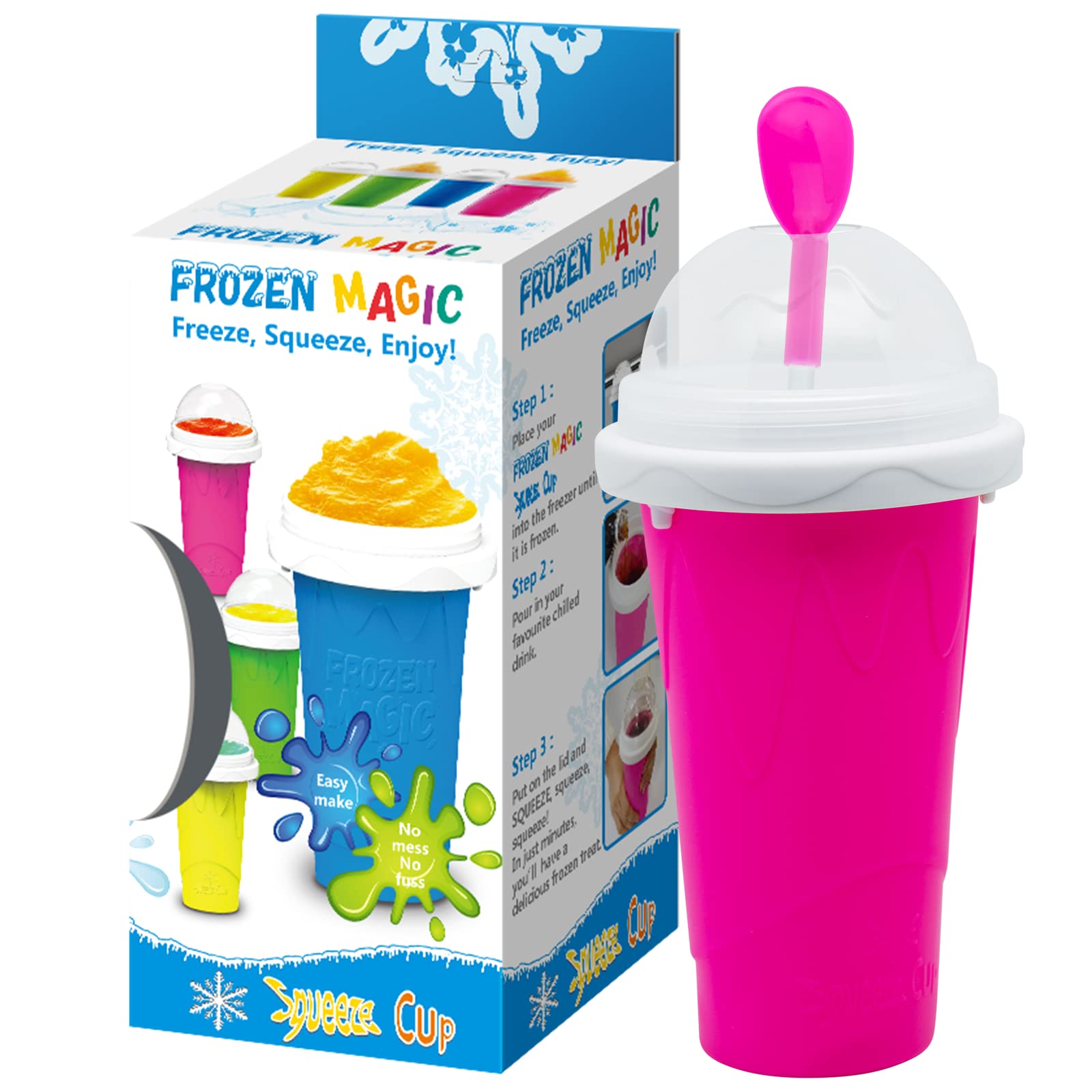 Slushy Maker Cup, Slushie Cup Maker, Milk Cola Juice Squeeze Cup, Magic Slushies Quick Freeze Cup, Cooling Cup, Smoothies Cup wi