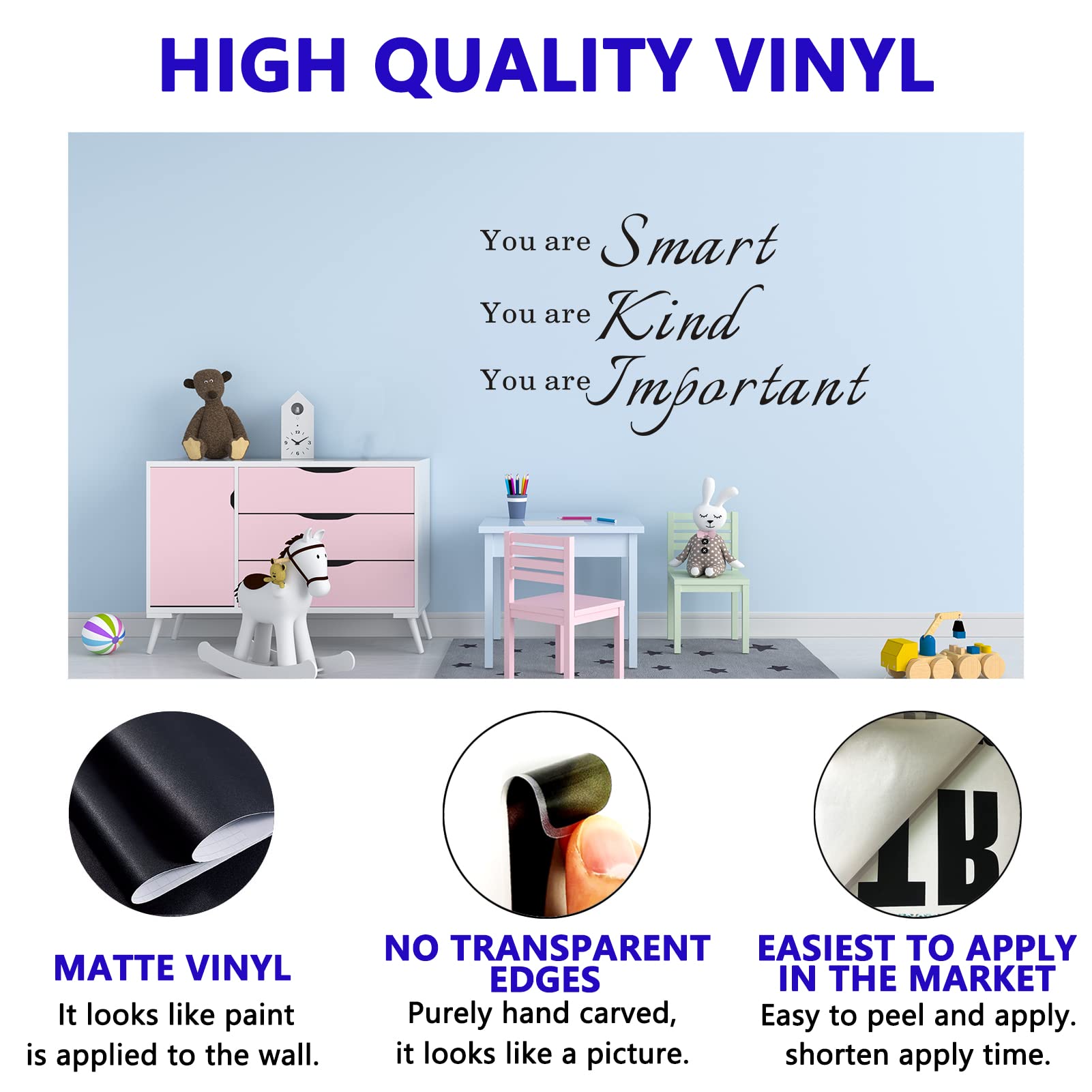 Wall Stickers, Kids Wall Stickers, (Easy To Install), Wall Decals Quotes Inspirational Boys Girls Baby Living Room Bedrooms Nurs