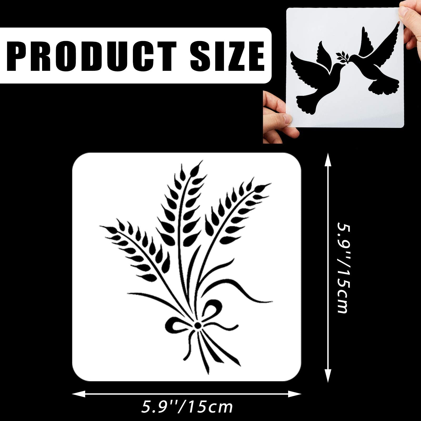 Patelai 12 Pcs Stencil For Bread Artisan Bread Stencils Baking Stencil Set Cook Stencil Baking Template Bread, Cake, Pie, Or Coo