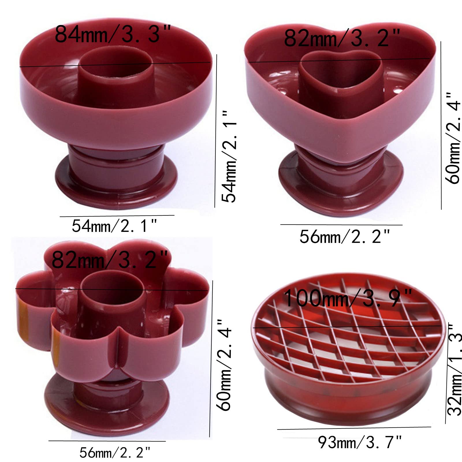 Dd-Life 8 Pcs Donut Maker Cutter, Doughnut Molds,Diy Donut Mold,Donut Cutter,Biscuit Stamp Cake Mould,Fondant Cake Bread Dessert