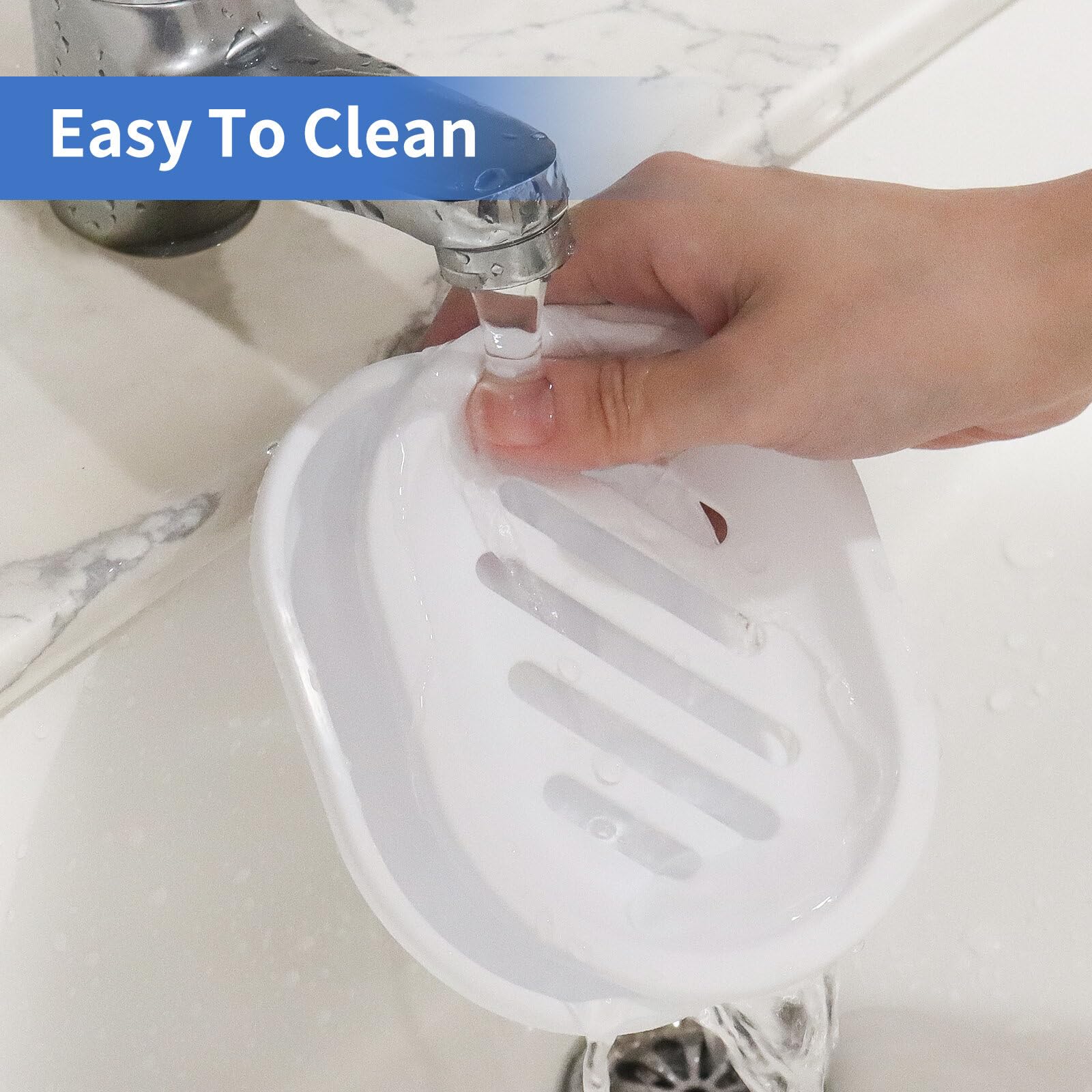Topsky Soap Dish For Shower, 2Pcs Soap Dishes Soap Savers For Bar Soap, Soap Bar Holder Shower With Drip Tray, Plastic Soap Hold