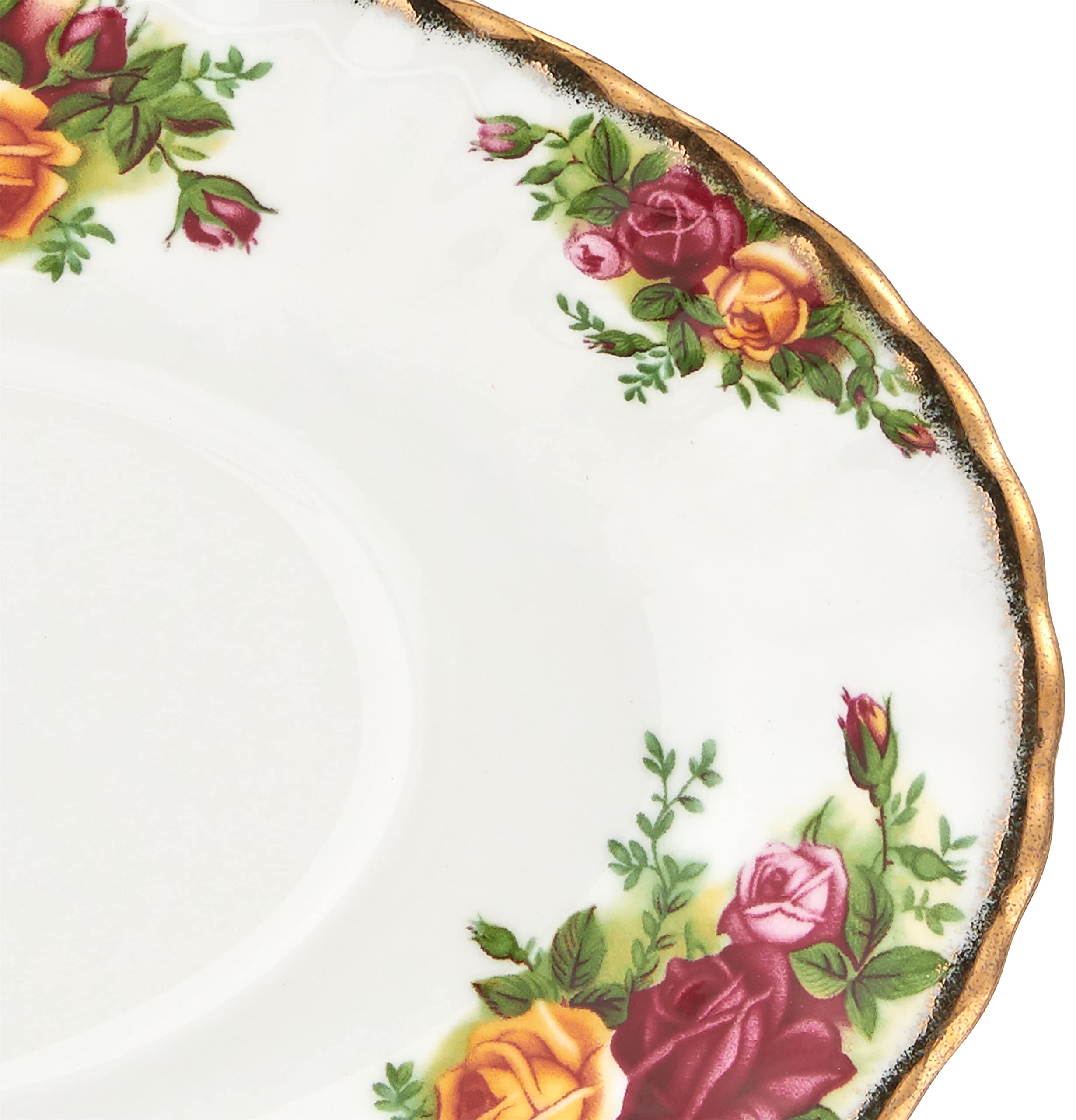 Royal Albert Old Country Roses Gravy Boat Stand, 6'', Multi
