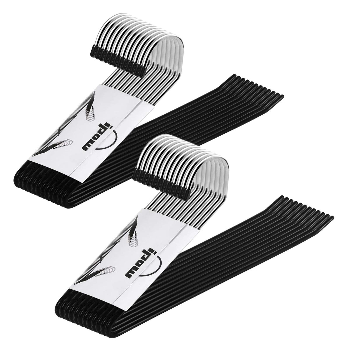 Ipow Heavy Duty Metal Pants Hangers, 24 Pack Jean Hangers For Closet, Open Ended Clothes Hanger For Pant Slack Trouser Scarf, Sp