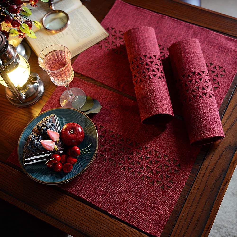 Artable Rectangle Table Runners Fabric Home Garden Table Runner With Well-Trimmed Edge For Picnics Indoor And Outdoor Dining Hol