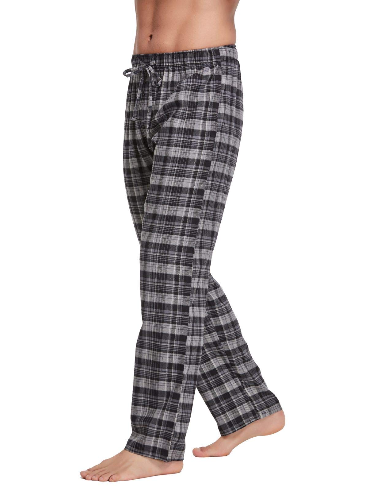 Cyz Mens 100 Cotton Super Soft Flannel Plaid Pajama Pants-F206-2Xl
