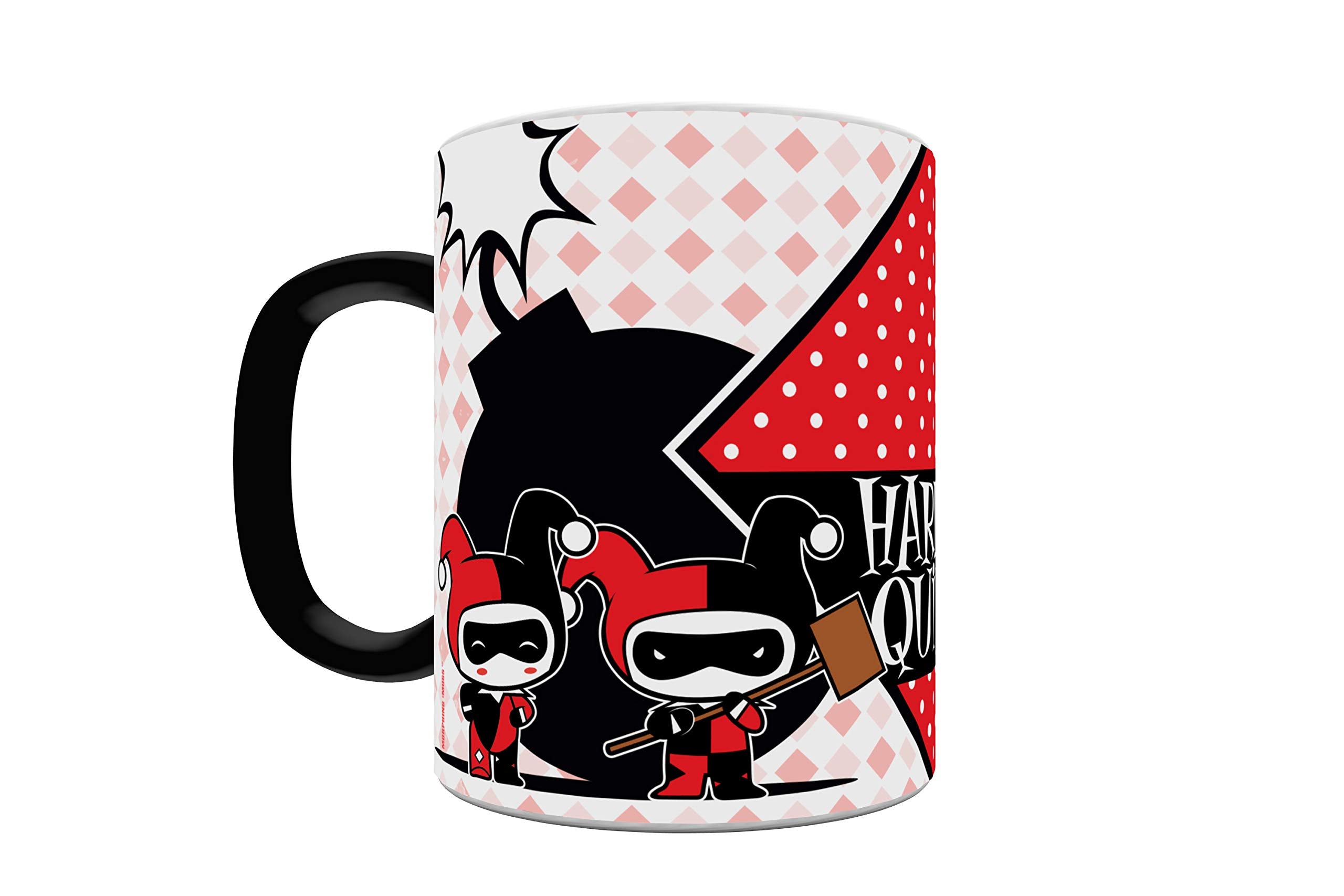 Morphing Mugs Dc Comics - Harley Quinn - Chibi Cartoon - Justice League - 11 Oz Heat Sensitive Mug - Ceramic Color Changing Coff