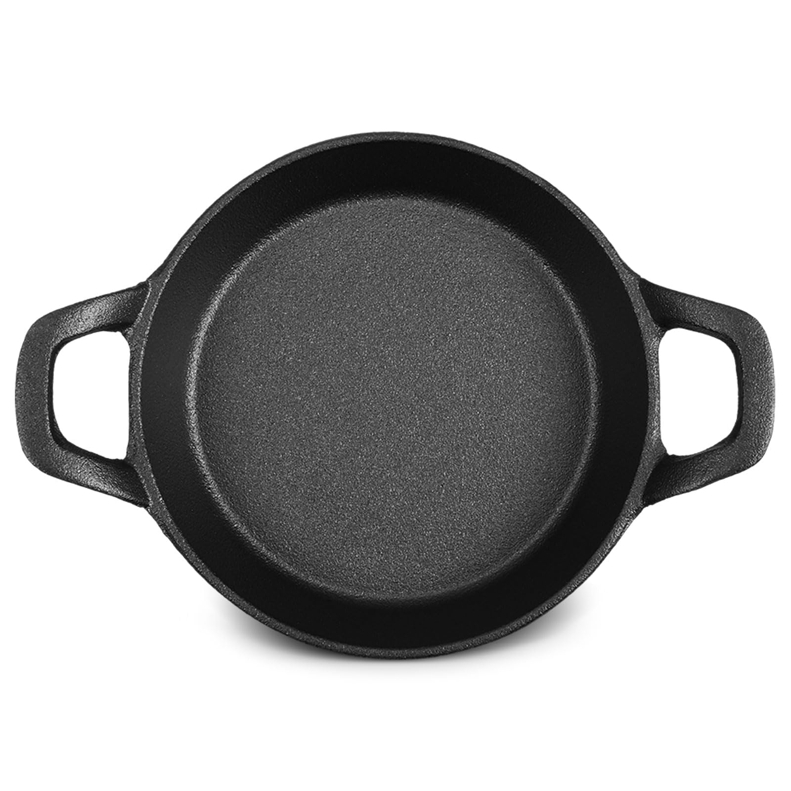 Ziliny Mini Cast Iron Skillets 6.3 x 6.3 x 1.5 Inch Cast Iron Pan Small Ramekin Set Black Casserole Dish Cookware Oven Safe Mini