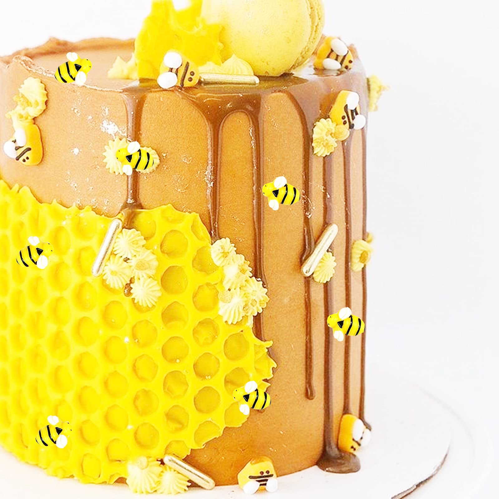 Little Bee Honeybee Animal Silicone Mold, Bee Fondant Mold For Diy Chocolate Candy Pudding Gum Paste Cupcake Cake Topper Decorat