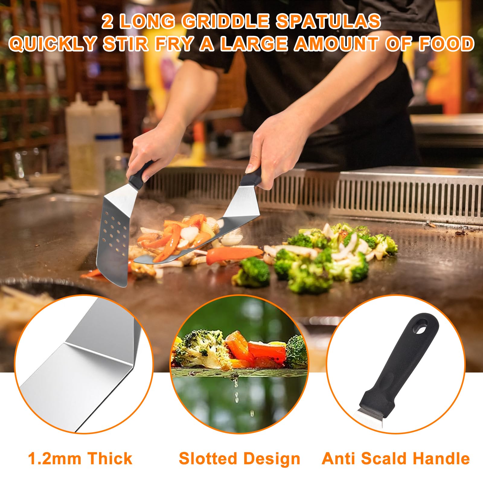 Latiret Griddle Accessories Kit, 24Pcs Grilling Accessories Set For Blackstone And Camp Chef, Flat Top Griddle Accessories Set W