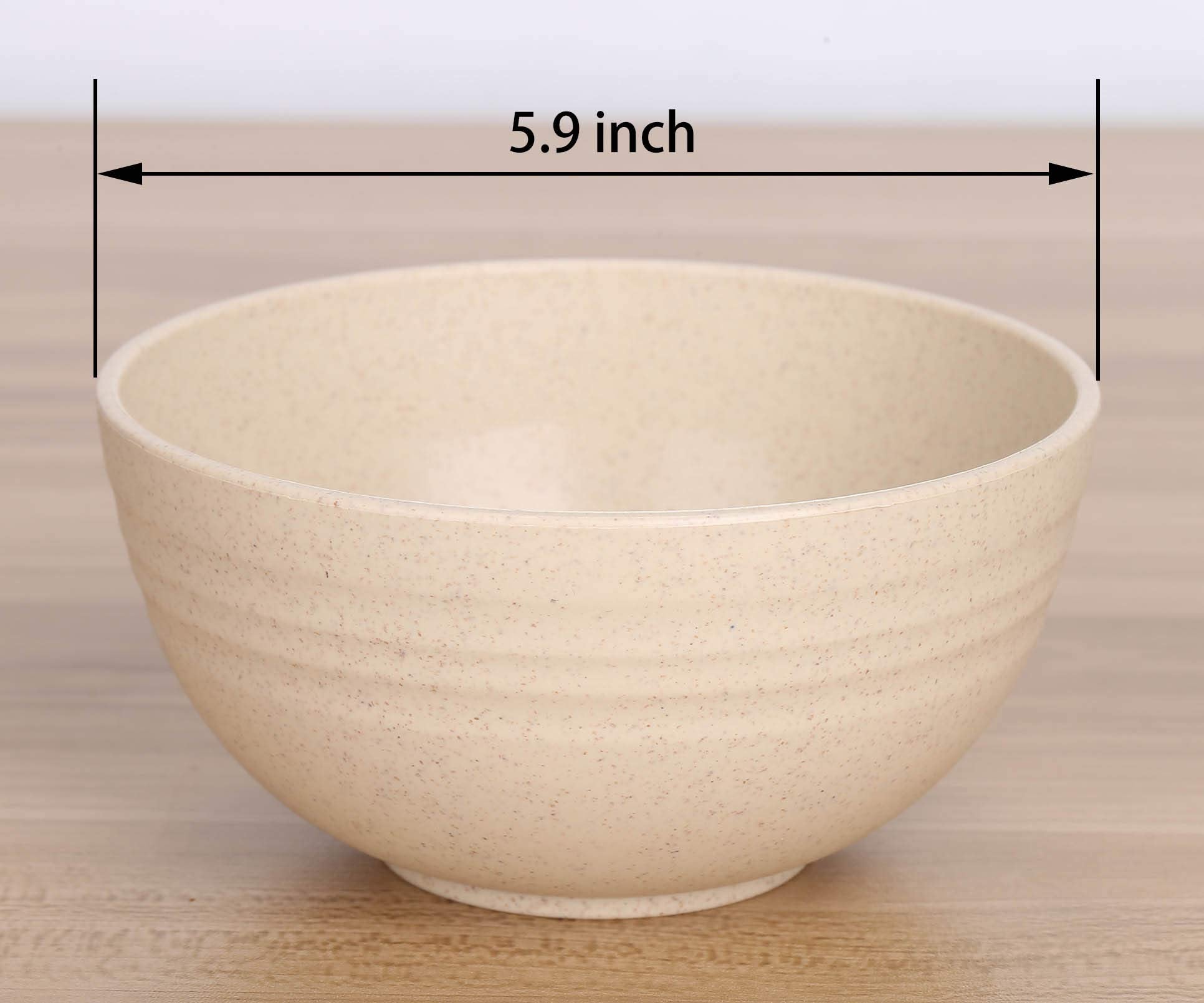 Luckyzone Unbreakable Cereal Bowls (8 Pcs) - 24 Oz Reusable Wheat Straw Bowl Sets For Cereal, Soup & Rice - Dishwasher & Microwa