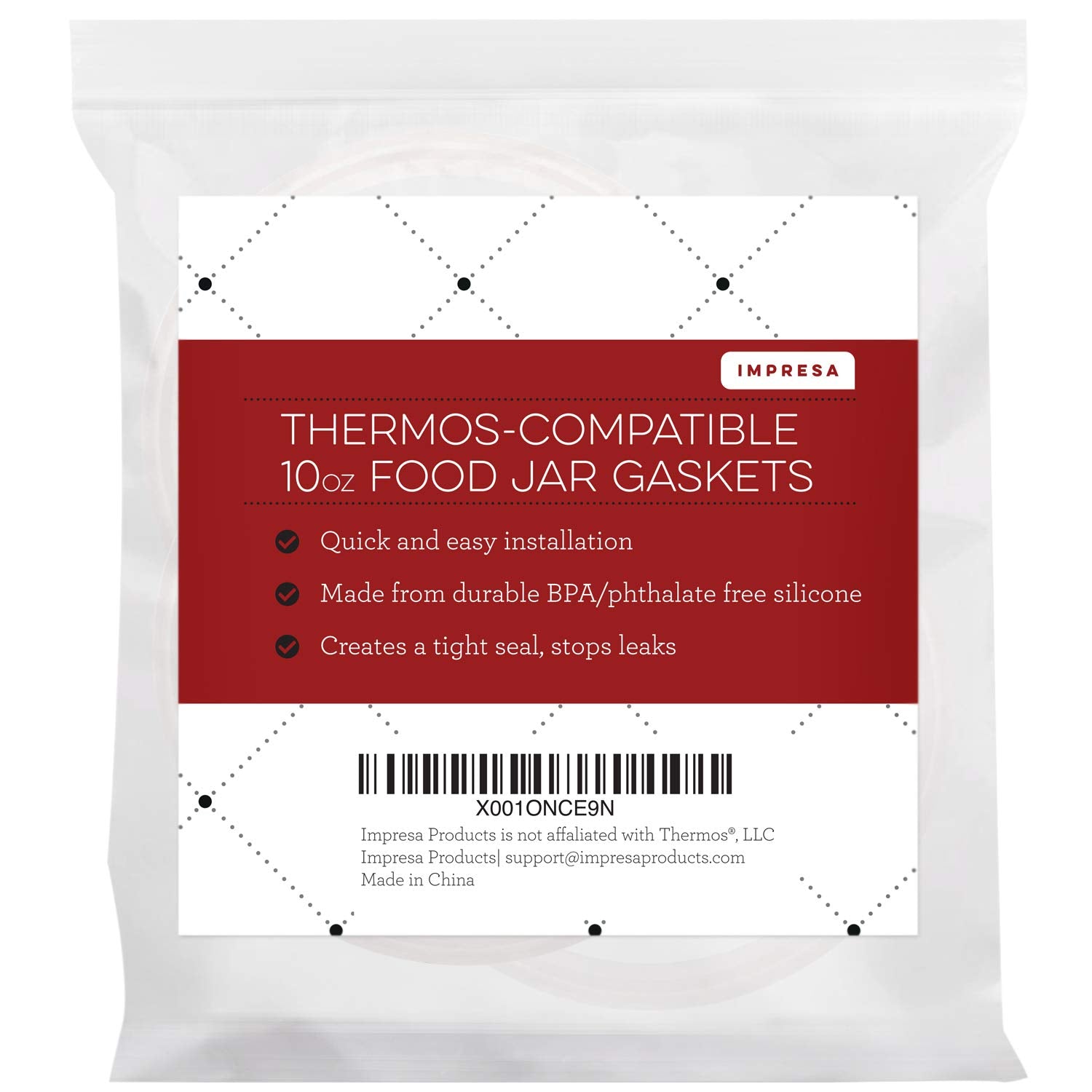 Maplefield 3-Pack Of Thermos (Tm) Food Jar 10 Ounce Funtainer (Tm) -Compatible Gaskets/O-Rings/Seals Products - Bpa-/Phthalate-/