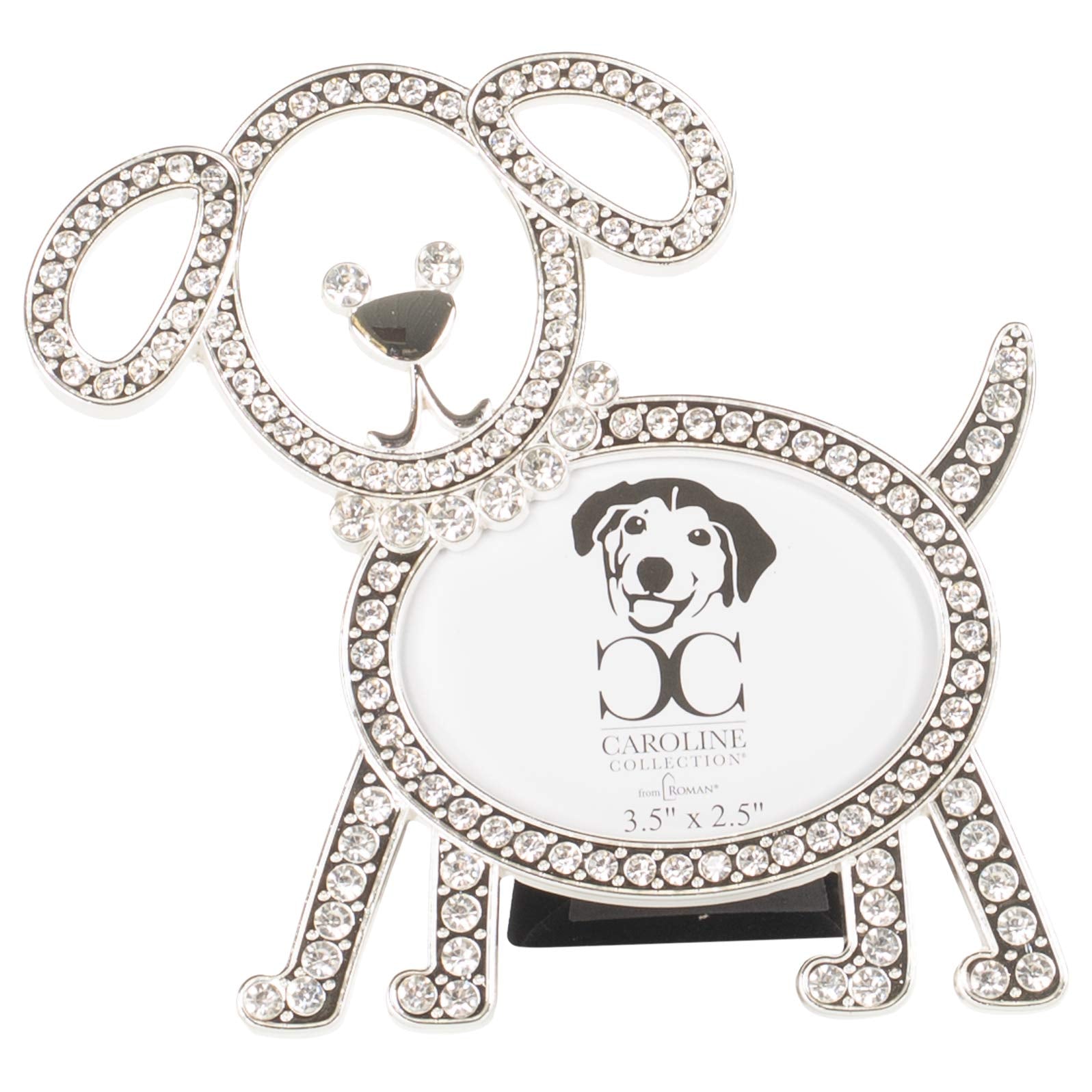 Roman Caroline Collection 5.5 H Princess Dog Outline Frame, Holds 3.5 x 2.5 Photo