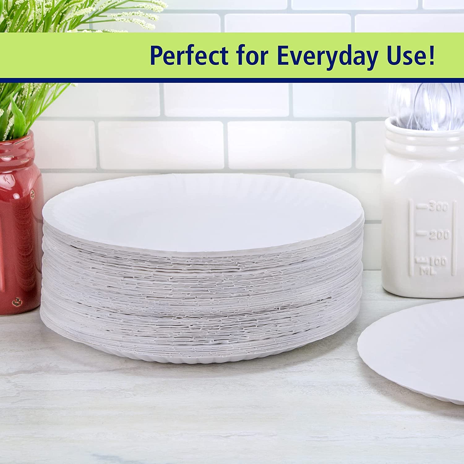 Nicole Home Collection White Paper Plates (6 in - 100 count)