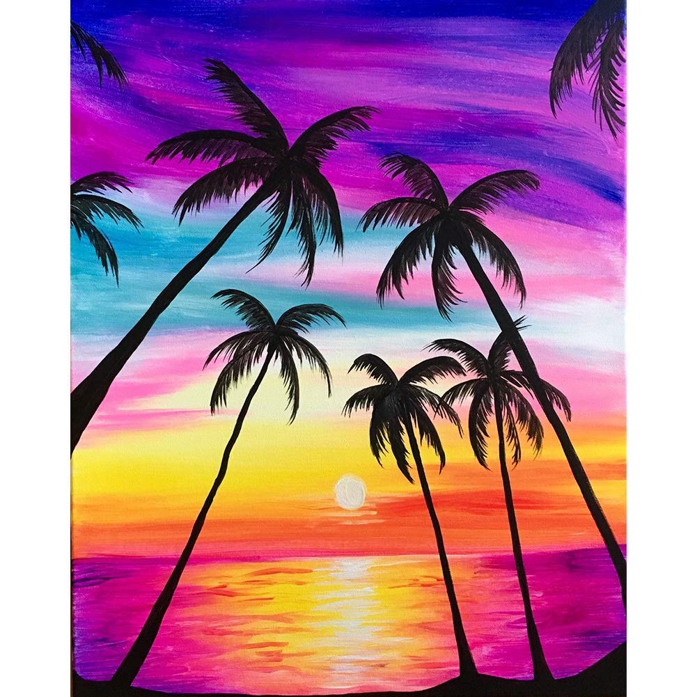 Hasthip Diy 5D Diamond Painting Kit,Crystal Rhinestone Diamond Embroidery Paintings Art Kit Or Home Wall Decor Rainbow Tree,30 *