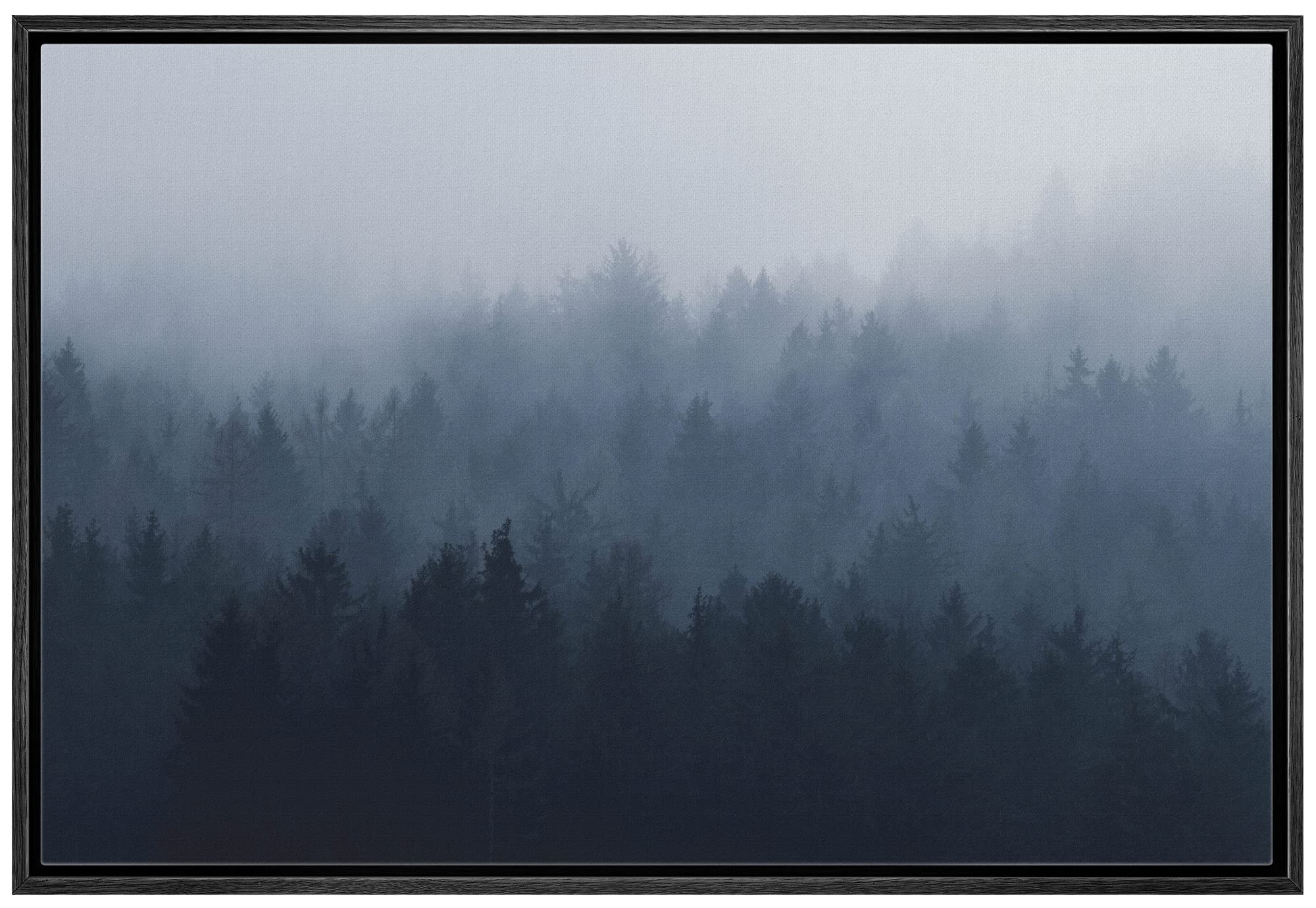 Wall26 Framed Canvas Print Wall Art Aerial View Of Misty Pine Tree Forest Nature Wilderness Photography Modern Art Rustic Scenic