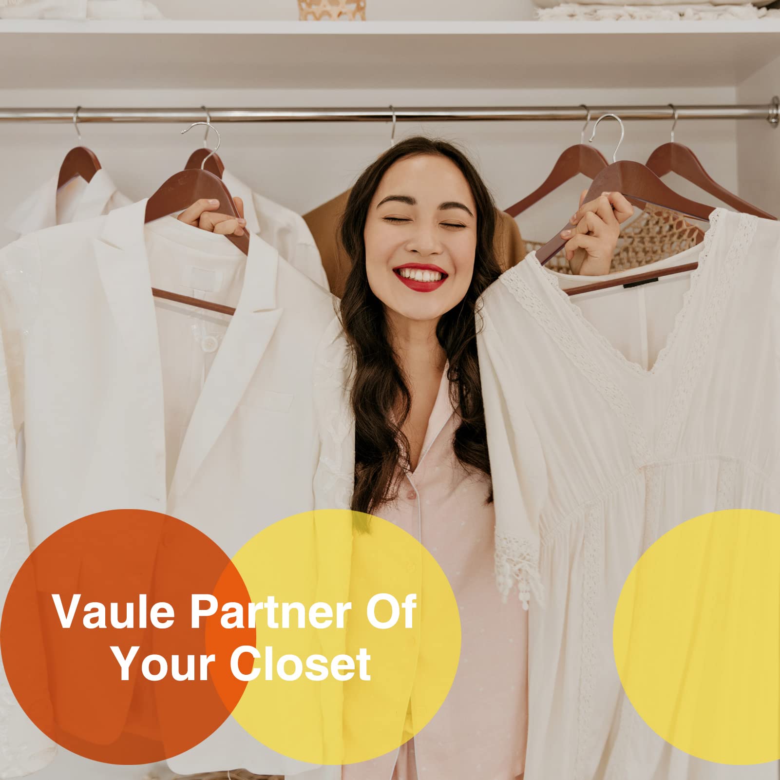 UINICOR Wooden Hangers -30 Pack- Clothes Hangers Slim Wood Hangers Coat Hangers for Closet Clothes Hanger with Extra Smooth Finish Precisely Cut Notches Hangers for Shirt Suit Dress Walnut