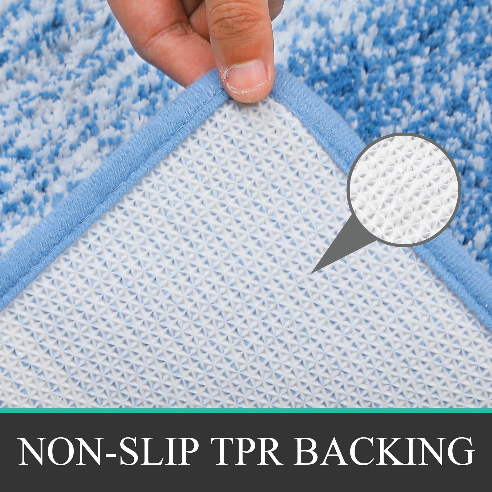 Bsmathom Bathroom Rugs Sets 4 Piece With Toilet Cover, Plush Shaggy Microfiber Bath Rugs Non Slip, Absorbent Machine Washable Ba