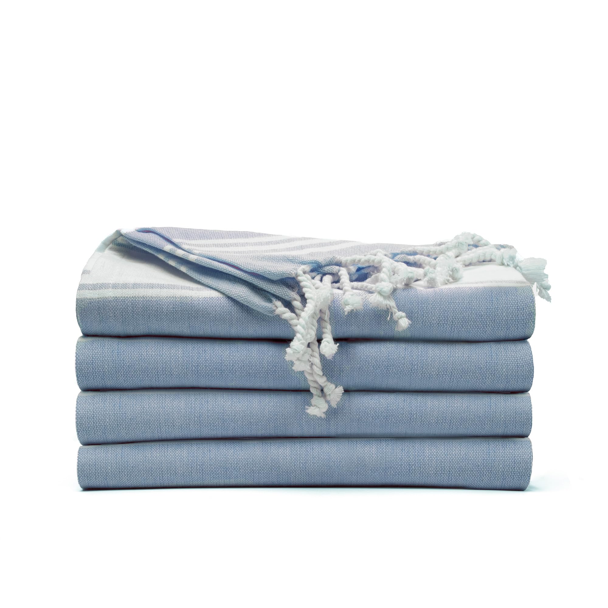 Salt Earth Cotton Turkish Beach Towel, Bath Towels Set Of 4 Large, Towels For Bathroom, Beach Essentials And Gym Towels, Quick D