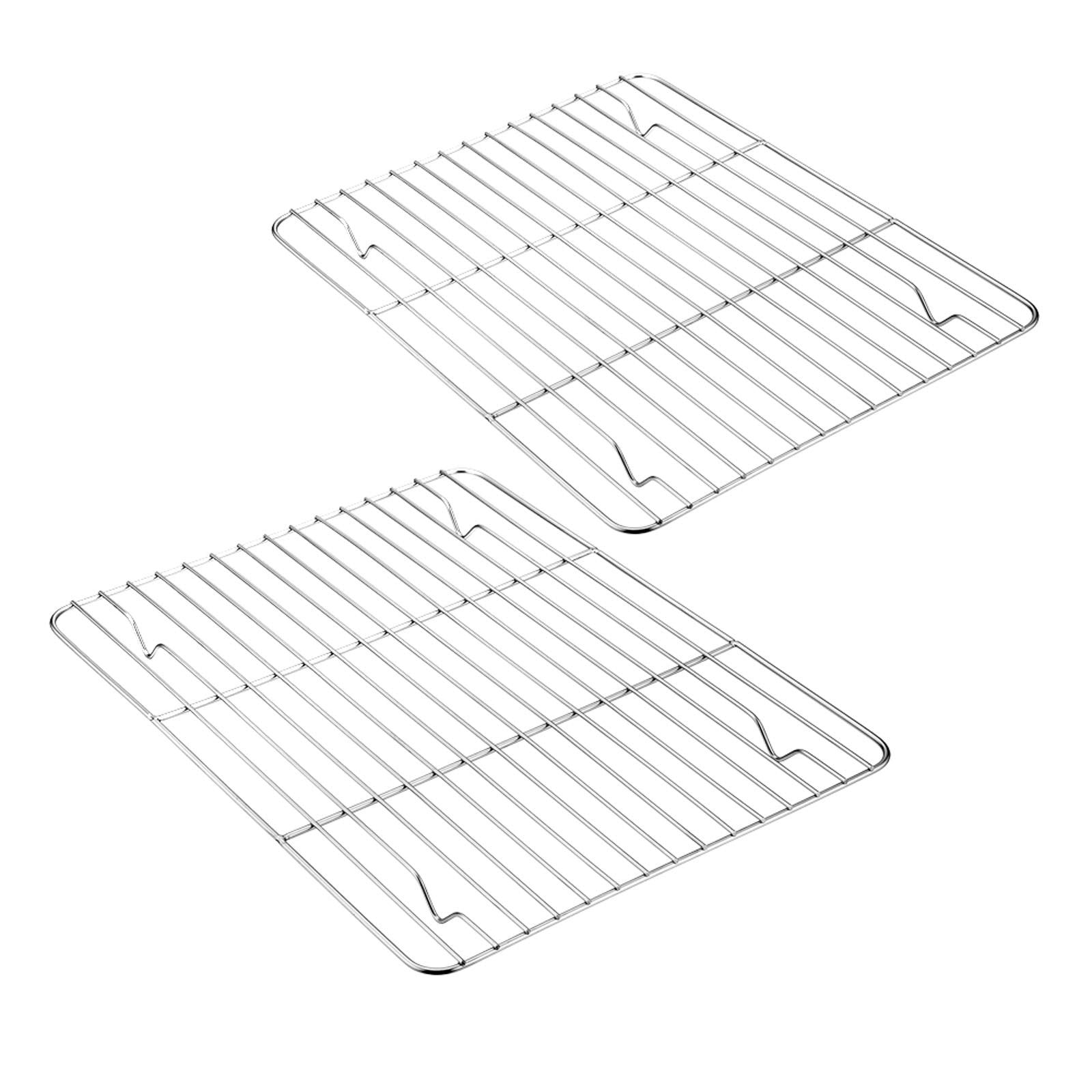 E-far Baking Cooling Rack Set of 2, Stainless Steel Metal Roasting Cooking Racks, Size - 11.6 x 9, Non Toxic & Rust Free, Ov