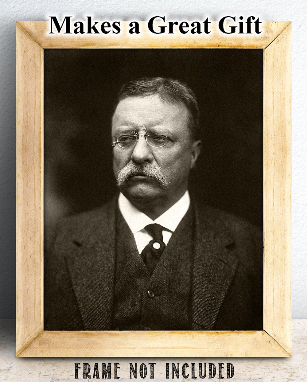 Lone Star Art Theodore Teddy Roosevelt Portrait - 11x14 Unframed Print - Great Vintage Decor  Also Makes a Great Gift Under $15