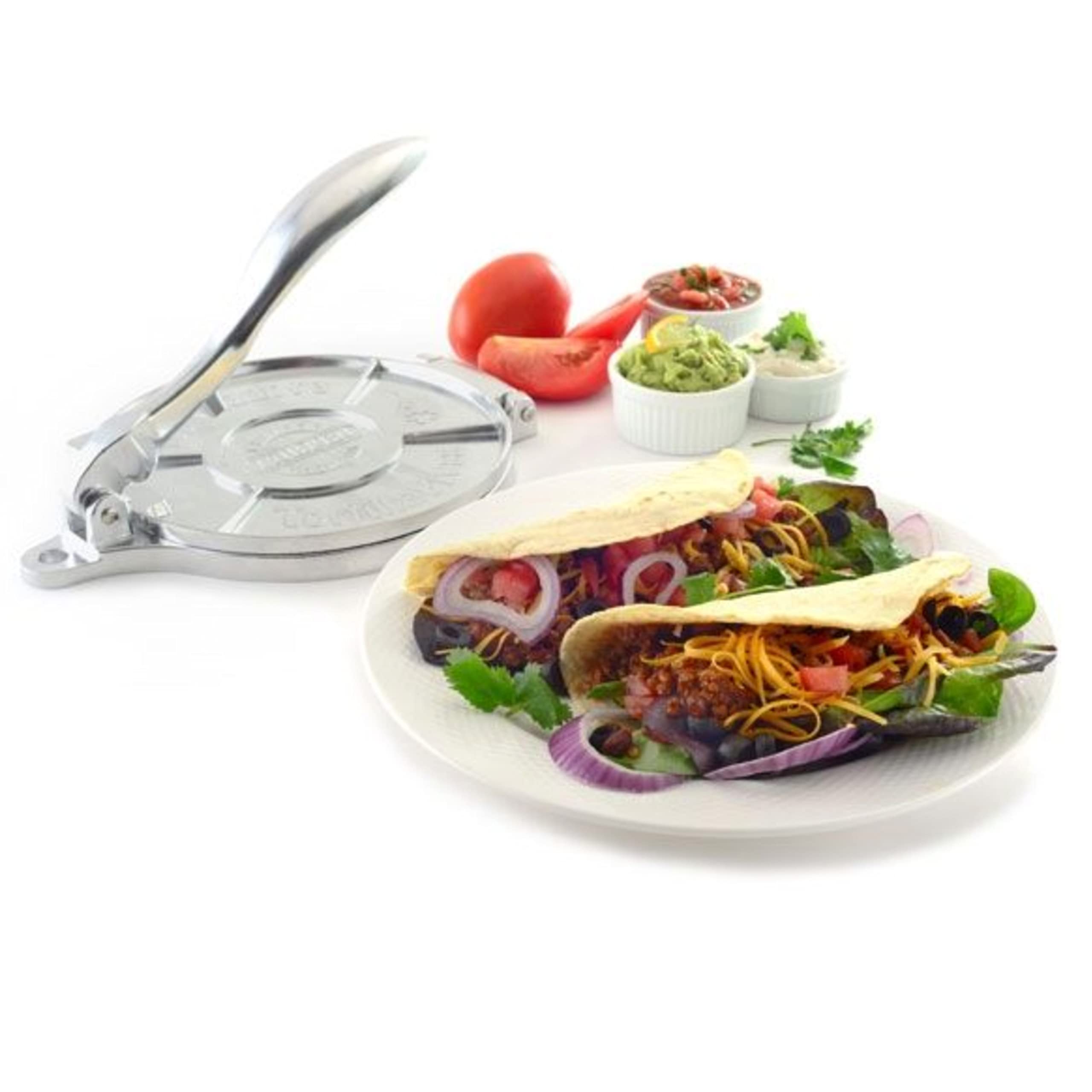 Norpro Tortilla Press, 8 Inch, Silver