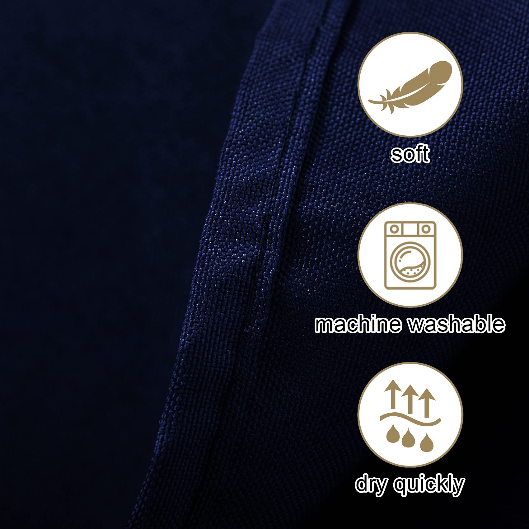 Ascoza 2Pack 132 Inch Navy Round Tablecloth In Washable Polyester Fabric For Wedding/Banquet/Restaurant/Parties