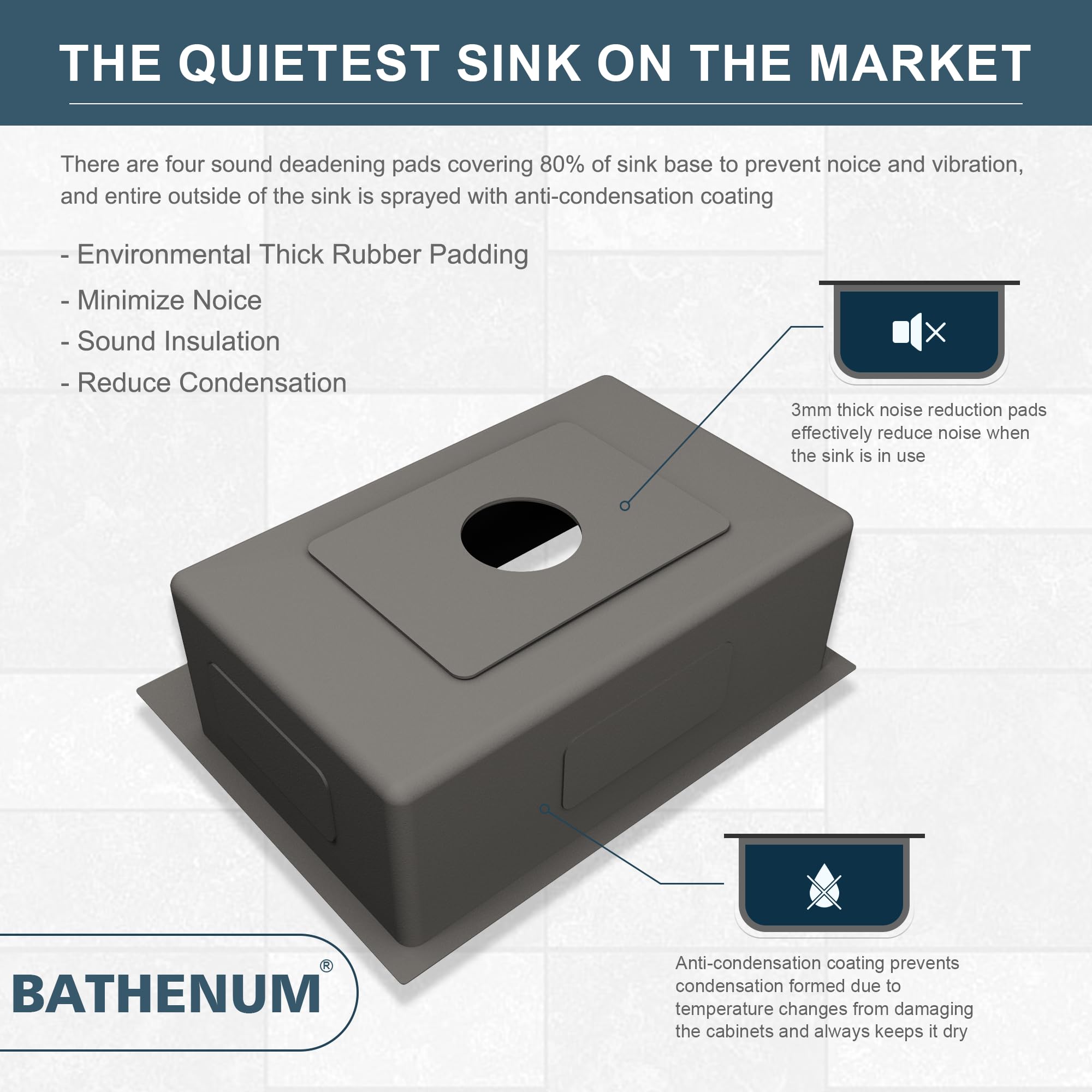 Bathenum 24'' X 18'' Drop In Kitchen Sink Stainless Steel Single Bowl Kitchen Sink With Drain Kit And Faucet