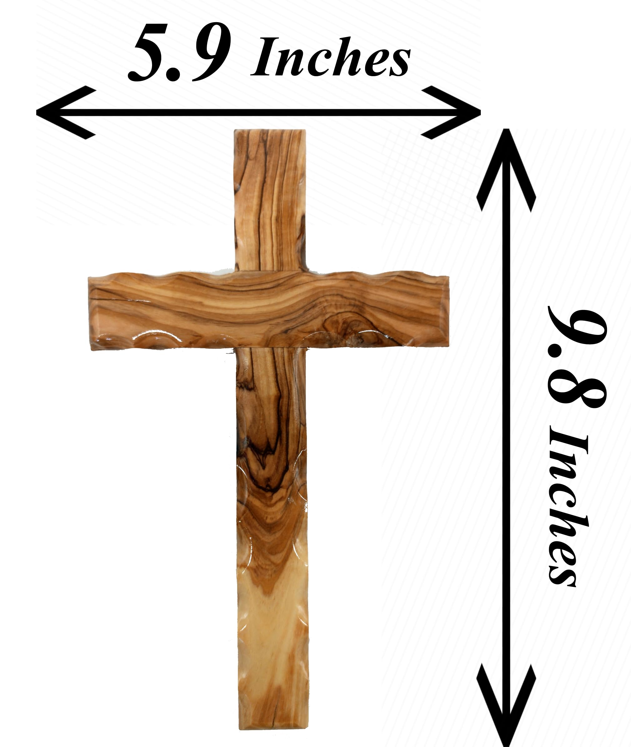 Zuluf Wooden Olivewood Plain Cross For Wall decor | Large Wall Cross Christian Religious Gift | Wall Art Home Room D  cor | Jeru