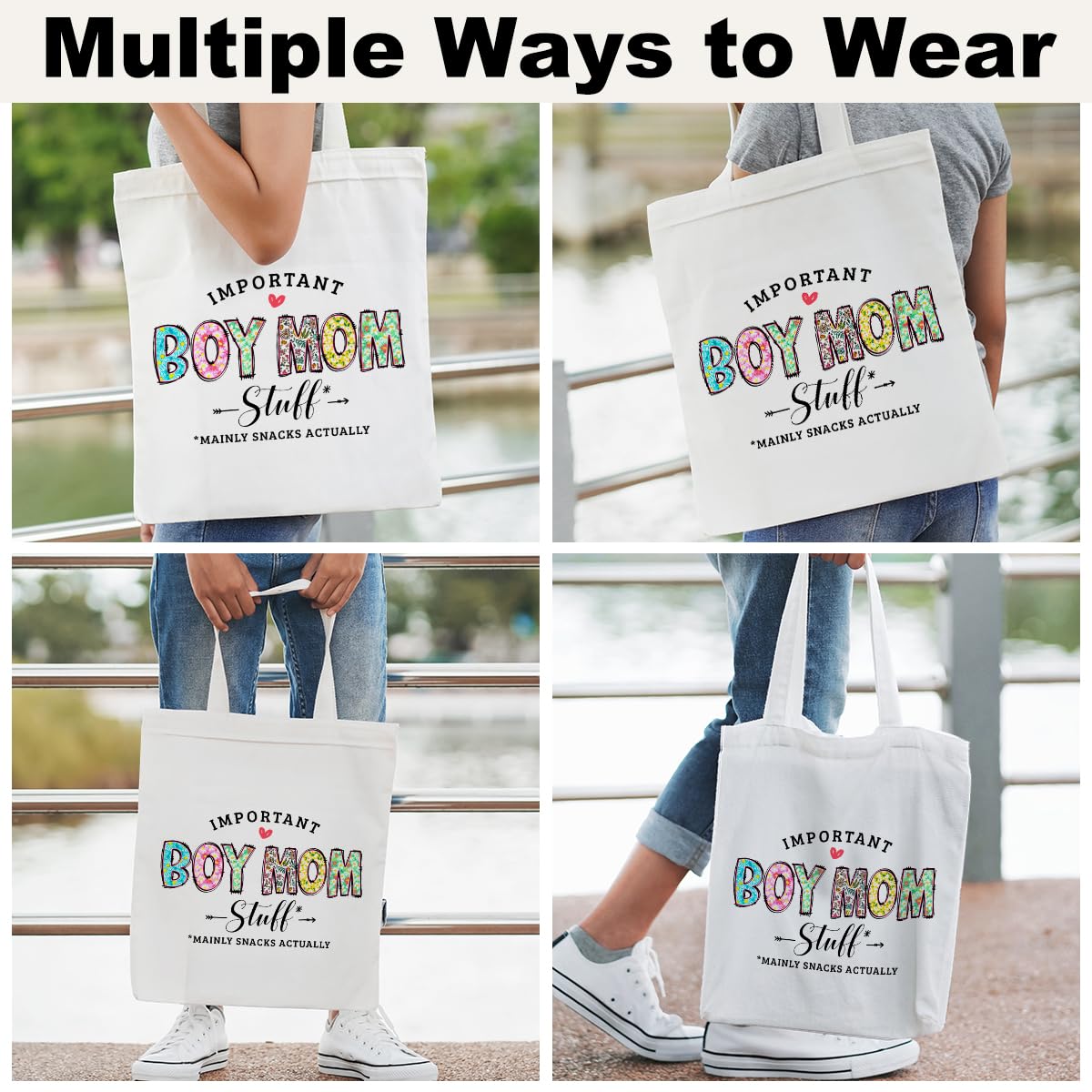 Son Mom Gifts Mom Gifts Tote Bag From Daughter Beach Bag Book Shopping Reusable Grocery Bags For Women Female Mom Mommy Mama Bir