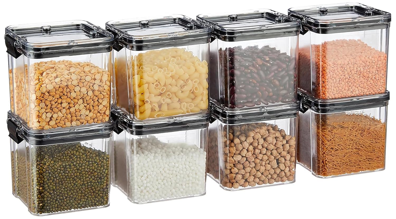 Striwom Airtight Containers For Kitchen Storage And Pantry Organisation, Set Of 8, 700 Ml, Kitchen Storage Set Pantry Organizati