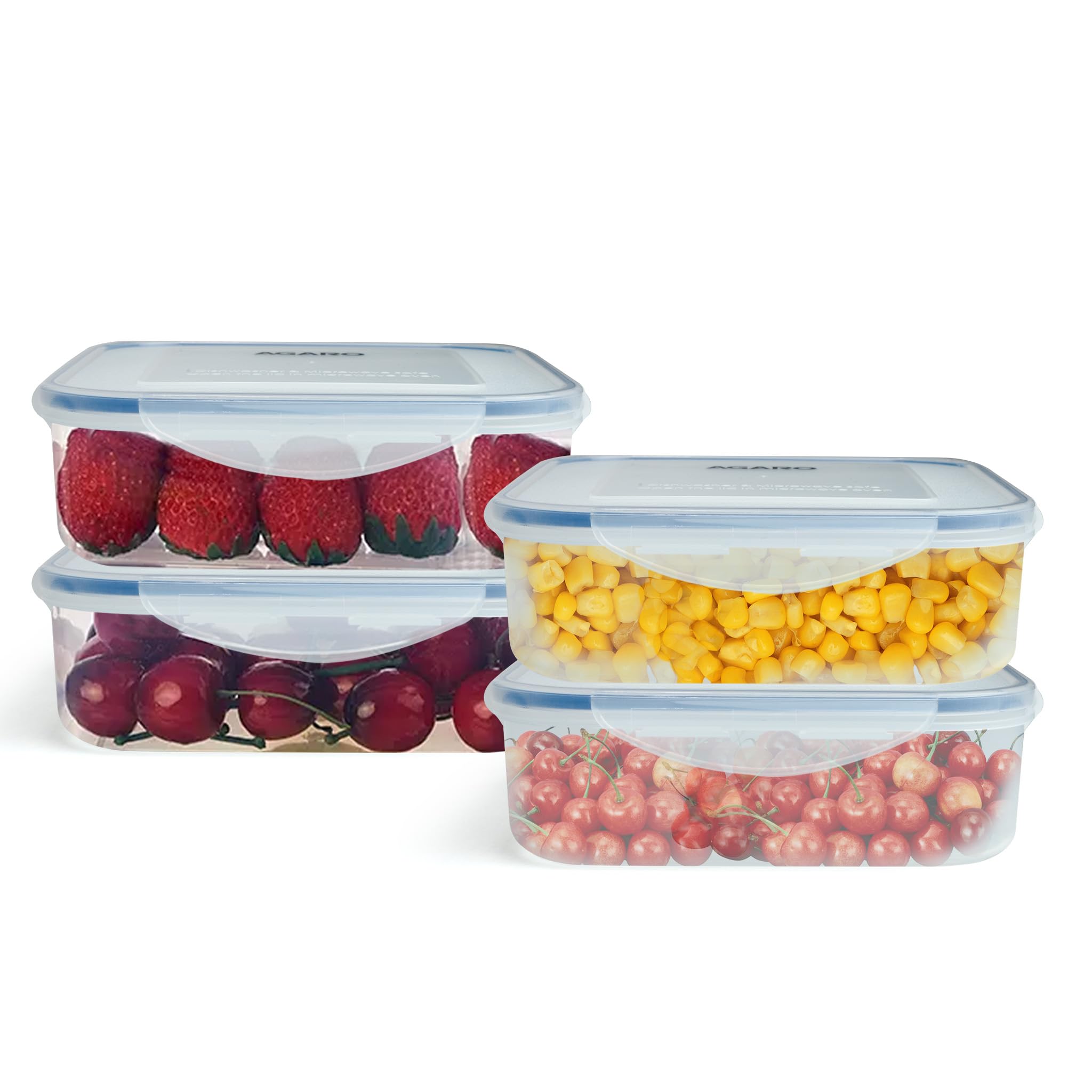 Agaro Airtight Container, Food Storage Container With Lid, Multipurpose Kitchen Container, Square Plastic Body, Leak Proof, Bpa 