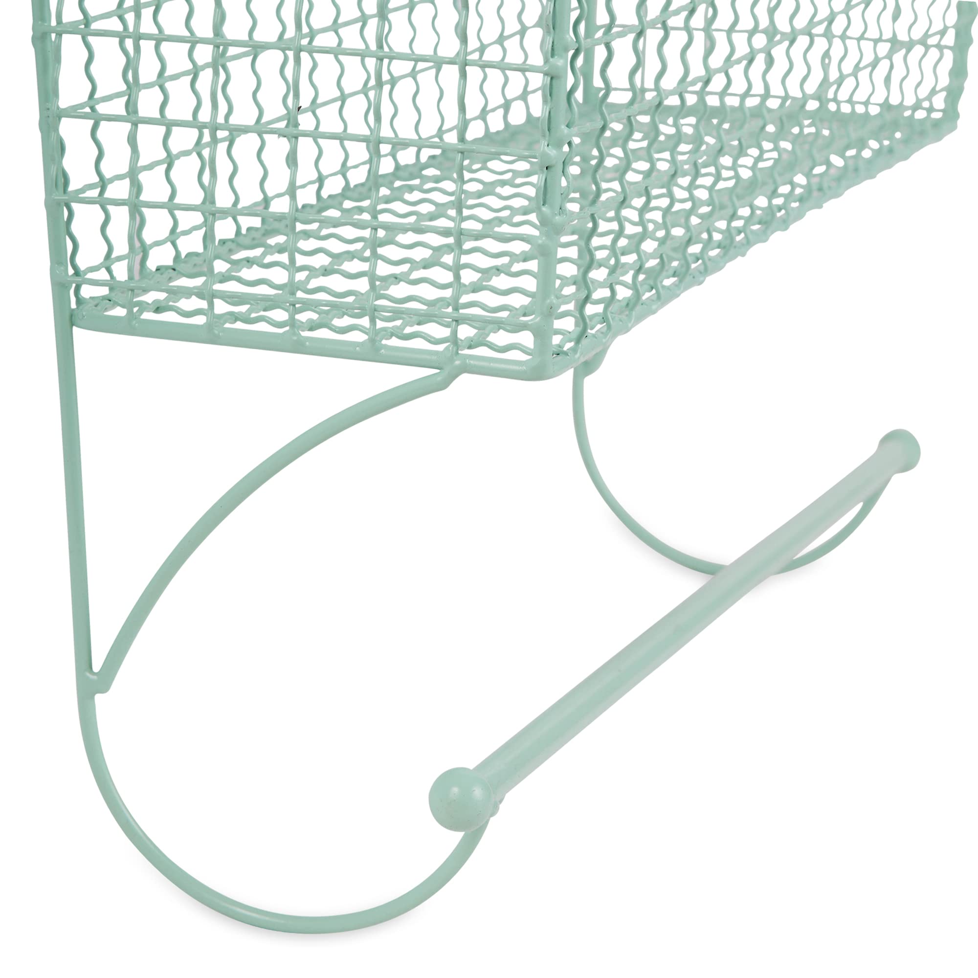 LARGE AQUA FARMHOUSE TOWEL RACK