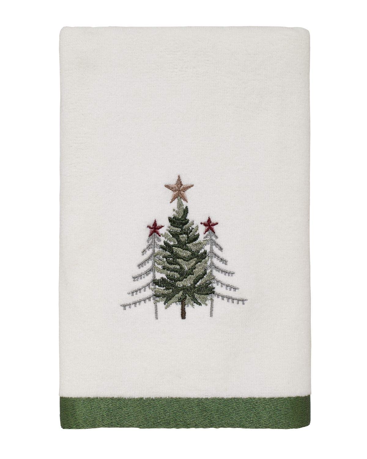 Avanti Linens - Hand Towel, Soft & Absorbent Cotton, Ideal Christmas Decorations (Trees Collection)
