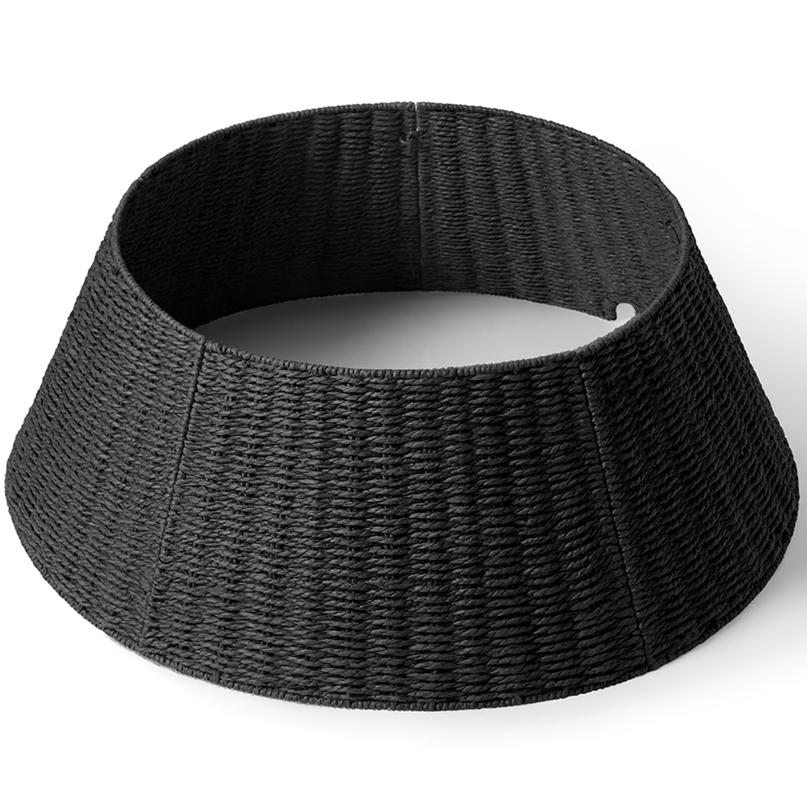 28in Christmas Tree Collar - Wicker Woven Tree Collars for Artificial Trees - Handmade Rattan Rustic Farmhouse Basket for Tree B