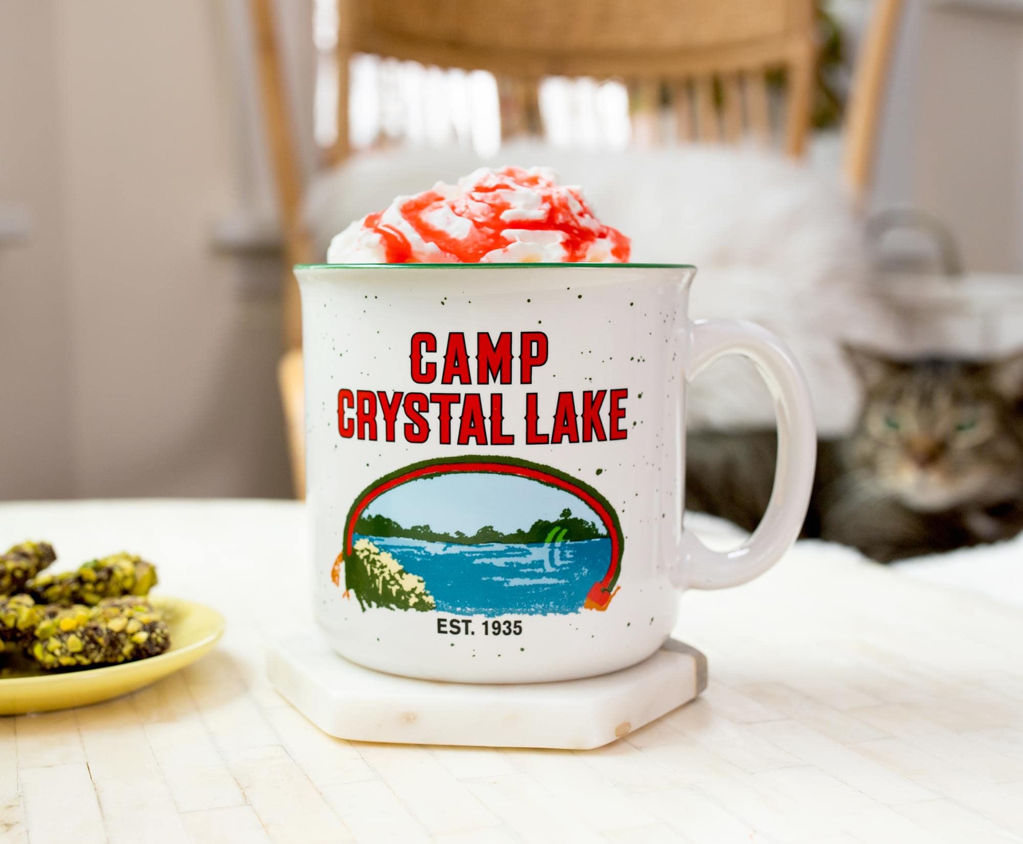 Friday The 13Th Crystal Lake Ceramic Camper Mug | Holds 20 Ounces