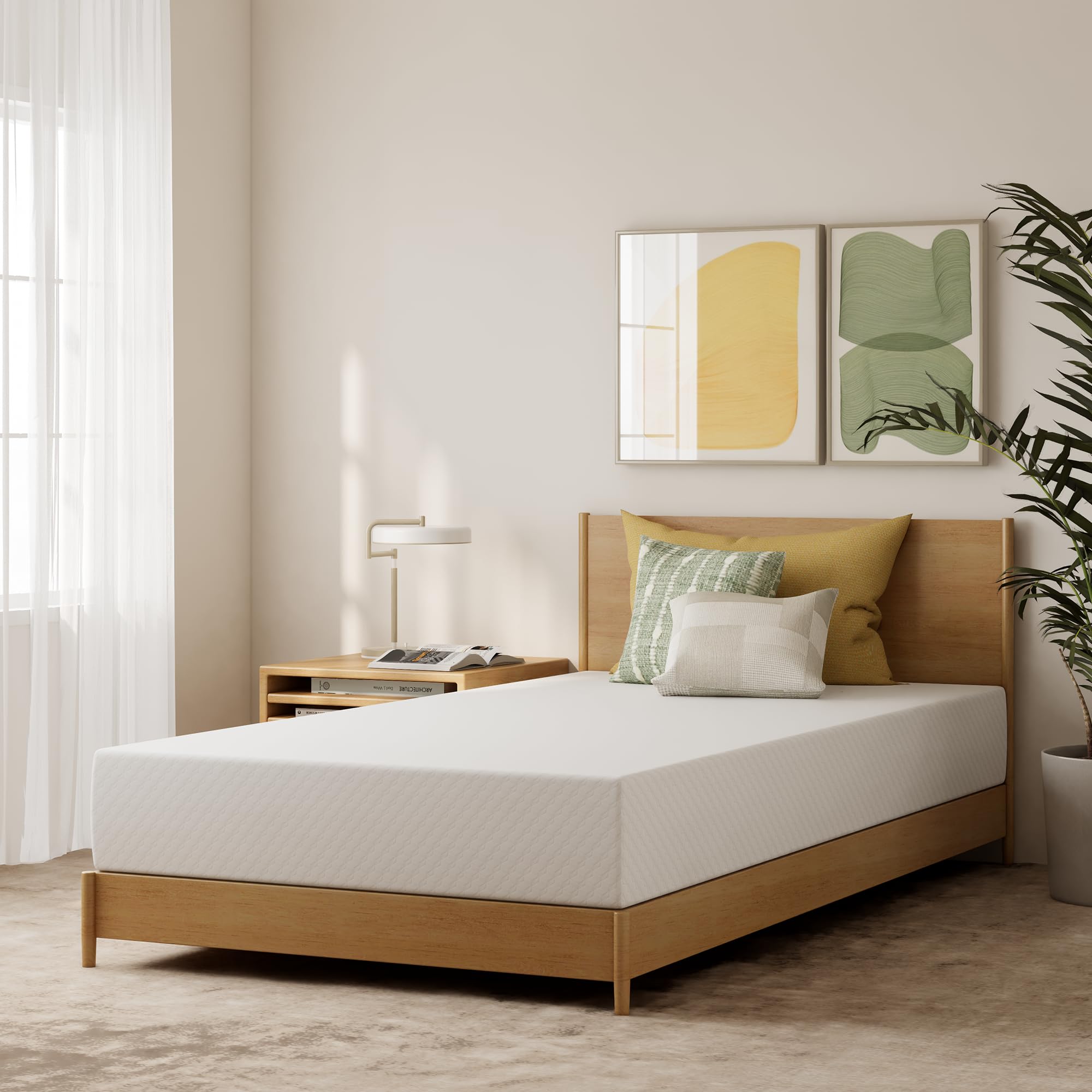 Gaeste 12 Inch Twin Cooling Gel Memory Foam Mattress Medium Firm For Cool Sleep Pressure Relieving Certipur-Us Certified Conveni