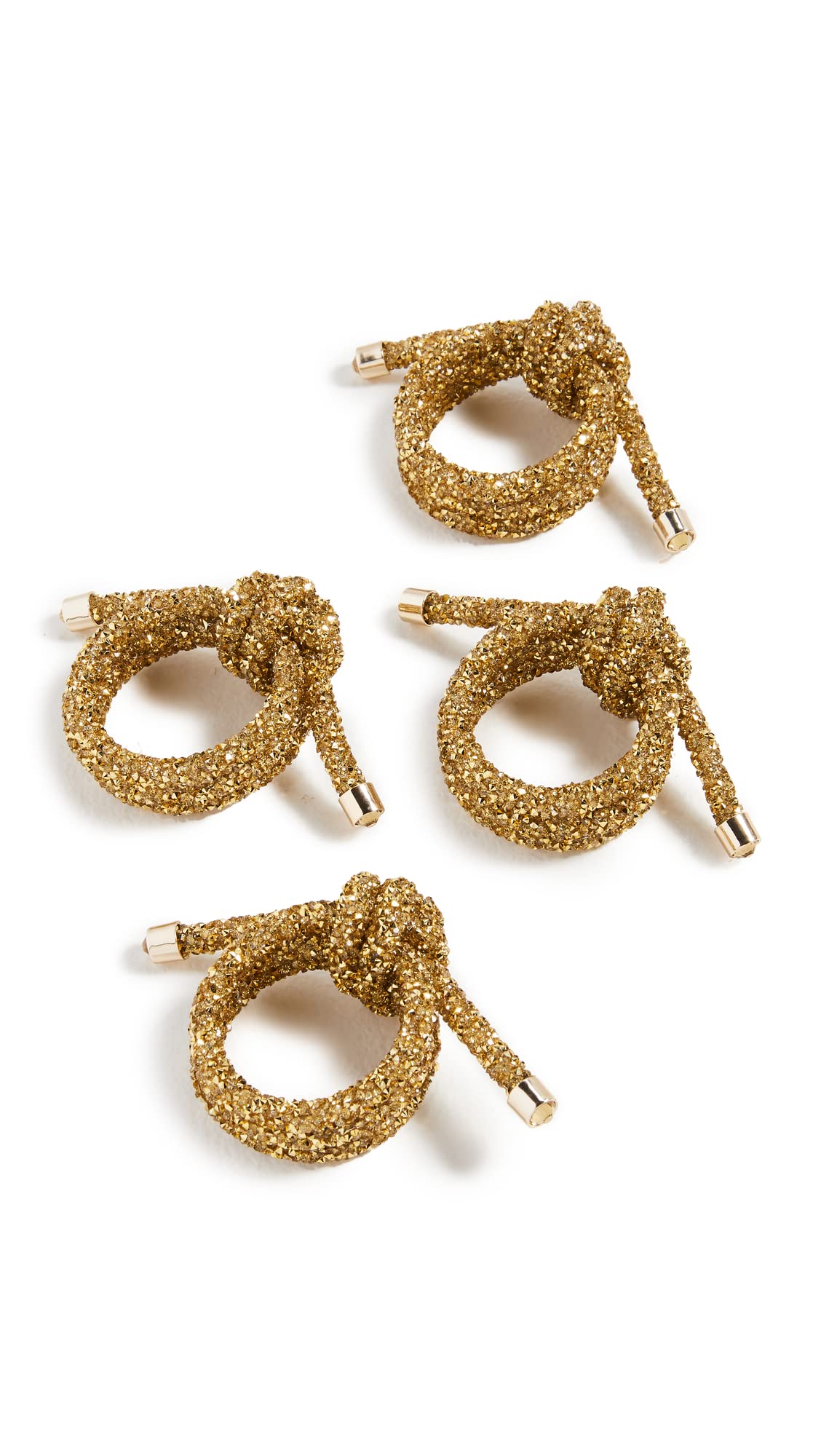 Kim Seybert Glam Knot Napkin Rings, Gold, One Size