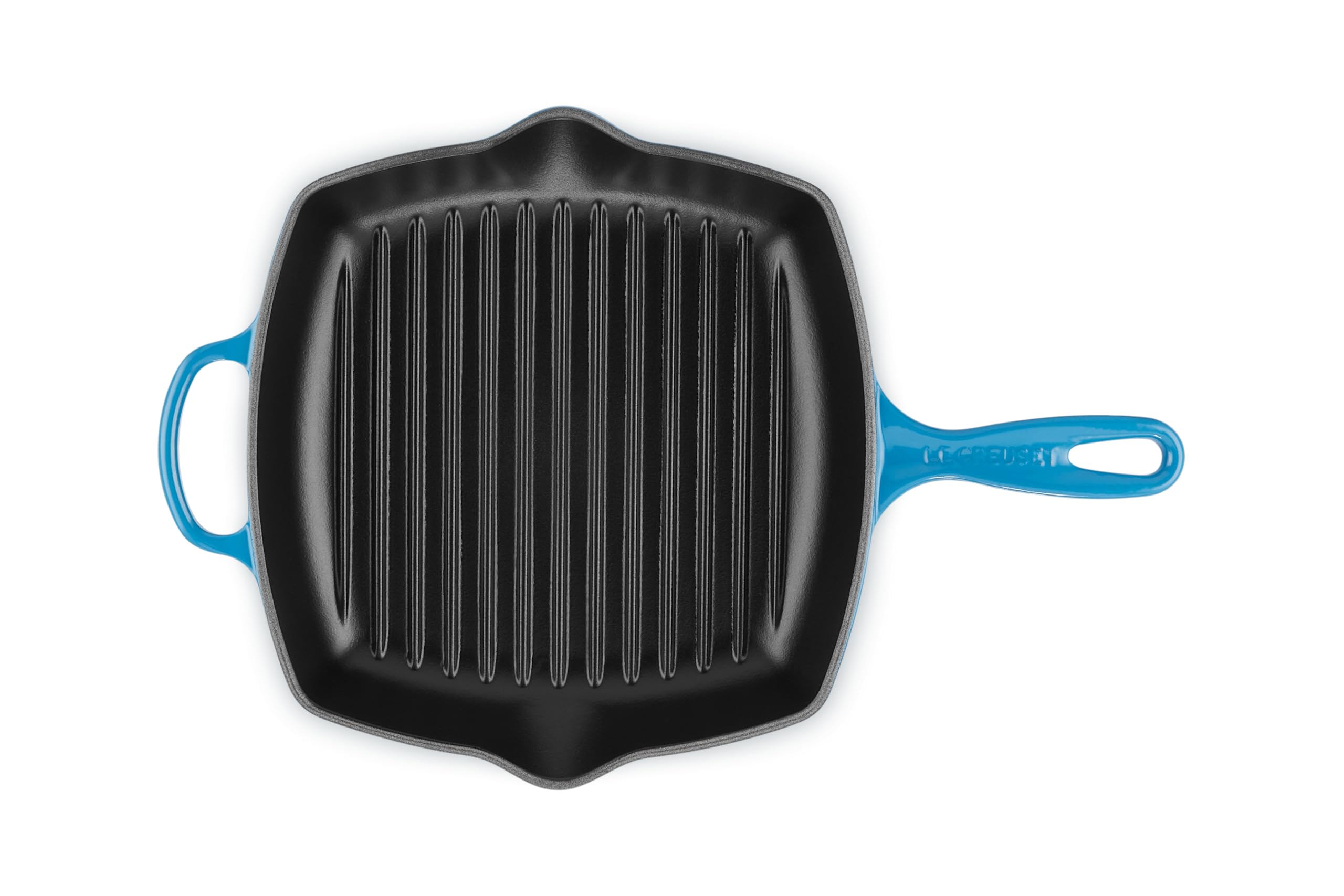 Le Creuset Enameled Cast Iron Signature Square Skillet Grill, 10.25, Marseille