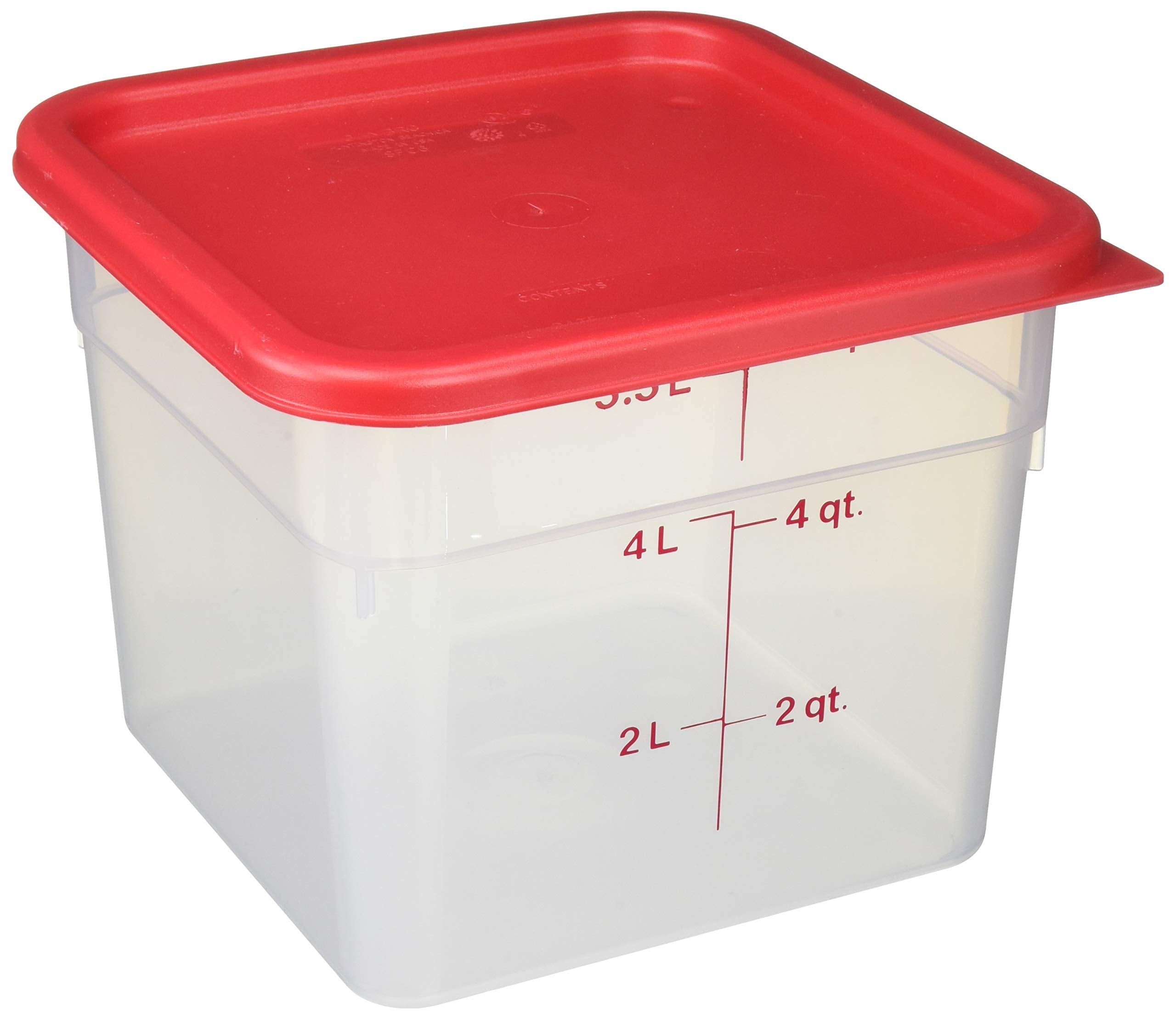 Cambro 1 2Sfscw135 Clear Container With Sfc2452 Kelly Lid, 2 Quart With Lid, Clear, Green
