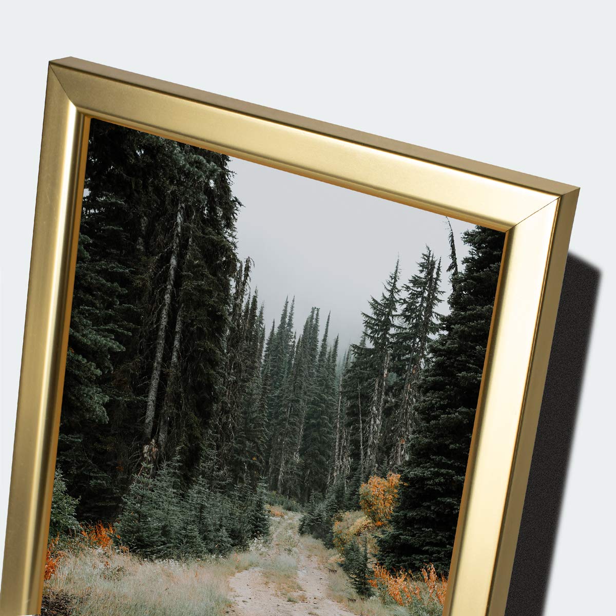 Giverny 4x4 Picture Frames, Gold Photo Frames for Wall or Tabletop Display, Simple Design Glossy Finish Frame Perfect for Home D
