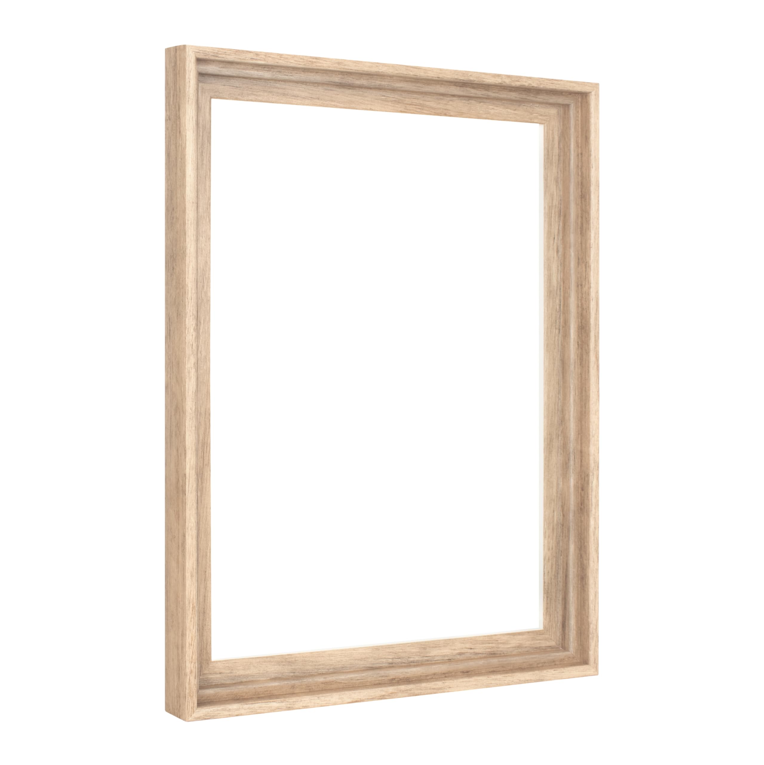MCS Canvas Float Frames 12x16 Frame, Natural Woodgrain Finish Frame for Finished Canvases, Vertical & Horizontal Wall Hanging La