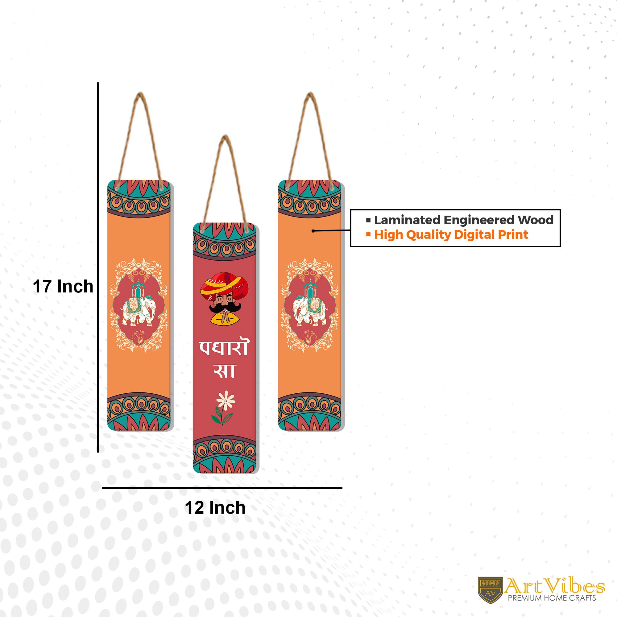 Artvibes Padharo Sa Designer Wooden Artworks Wall Hanging Decoration Items for Home | Gifts | Bedroom | Wooden Wall Hanger | Mdf