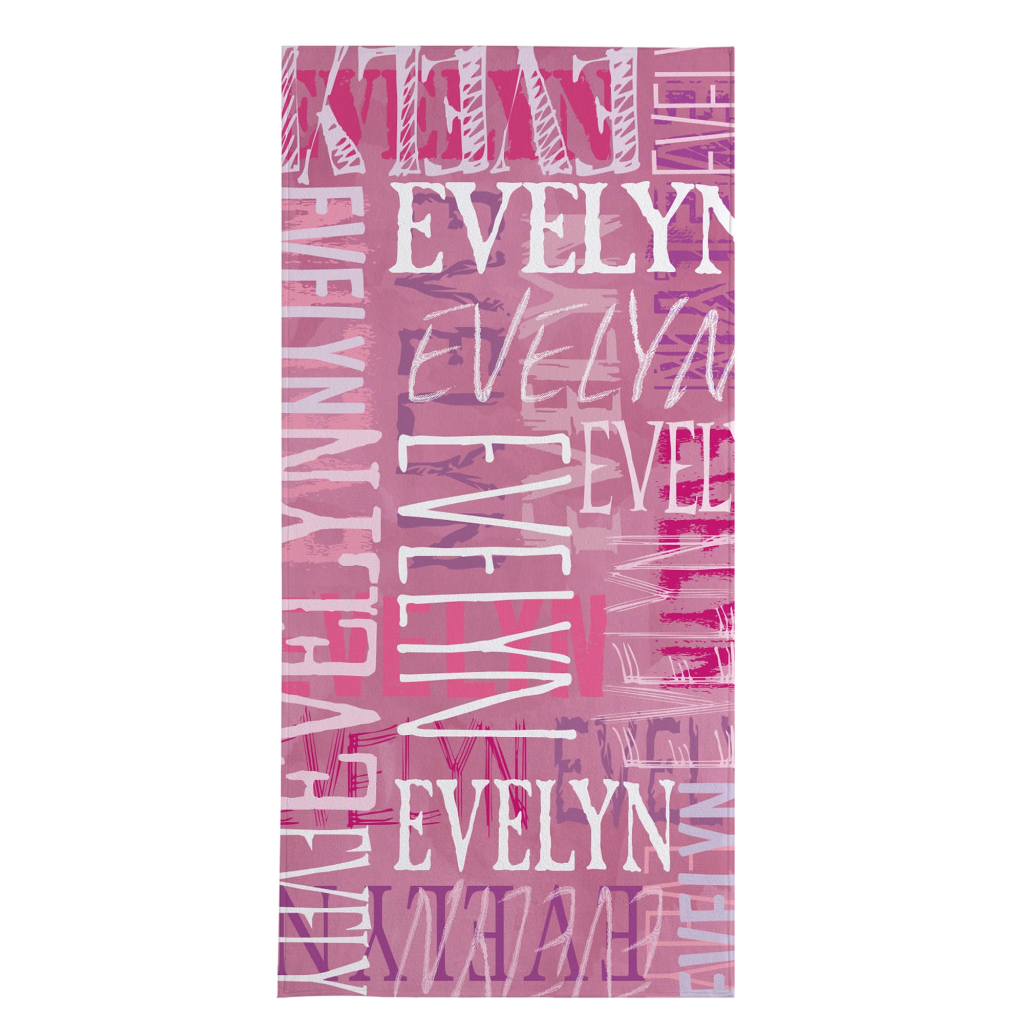 Let'S Make Memories Personalized Beach Towel - Custom Cotton/Poly Blend Pool Towel - Pink - Personalize With Your Name - Standar