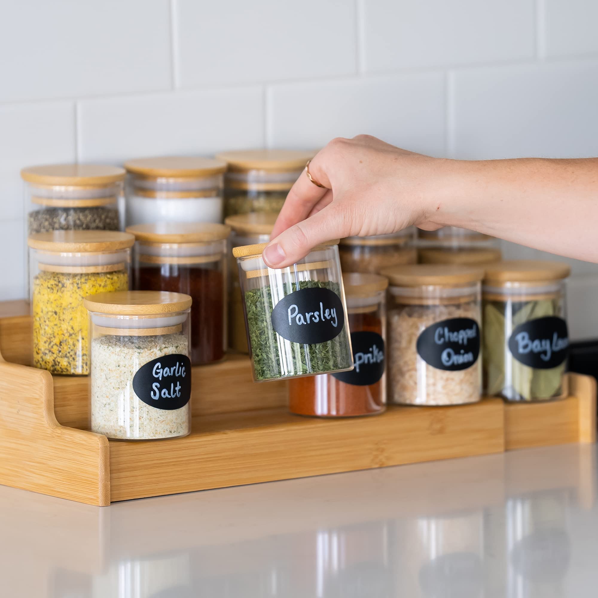 Kaptivating Kitchens 6Oz Glass Jar Set, Transparent