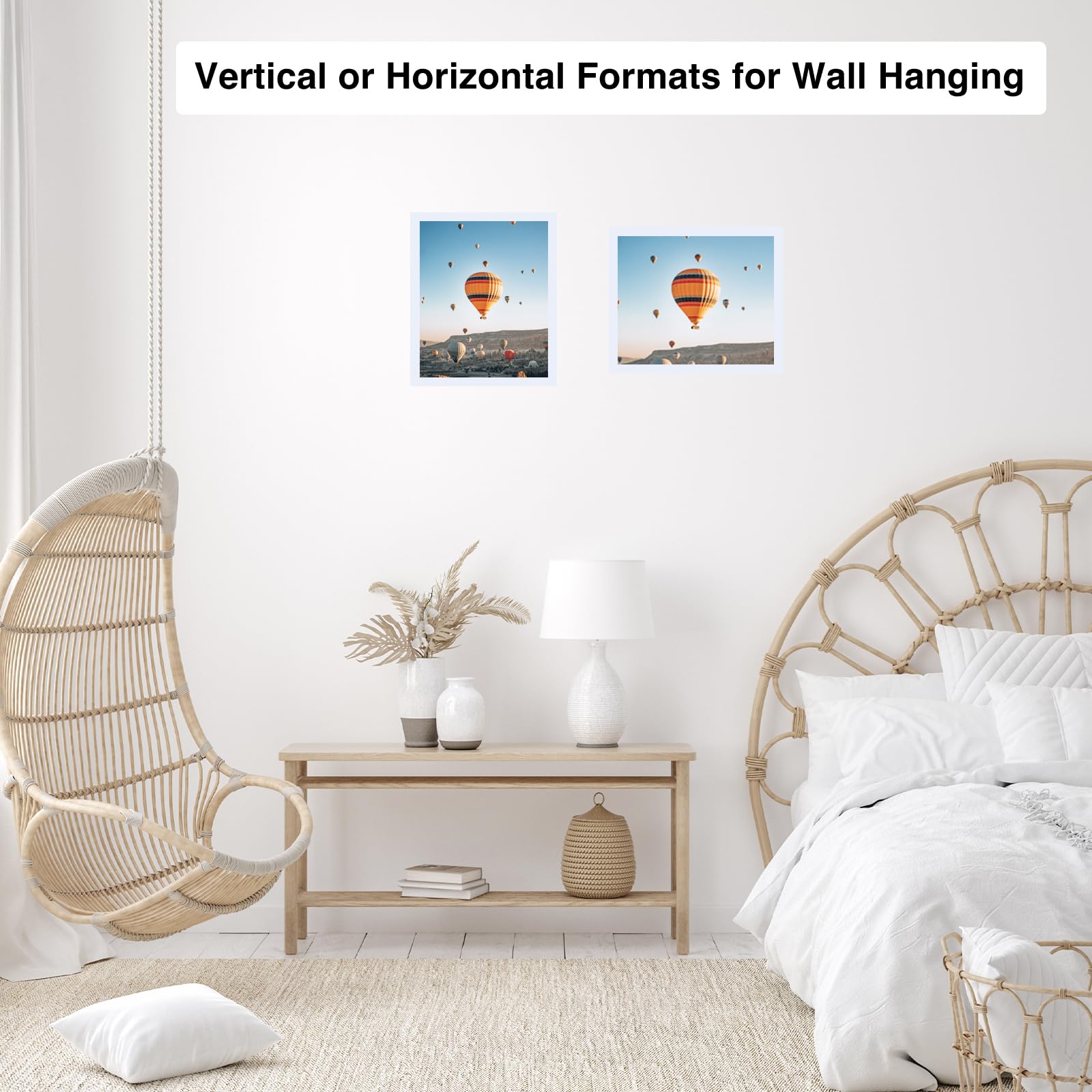 JCJMY 7x8 Picture Frame White for Wall Hanging or Tabletop, Wall Mounting Horizontally or Vertically, 7 x 8 Wall Gallery Poster