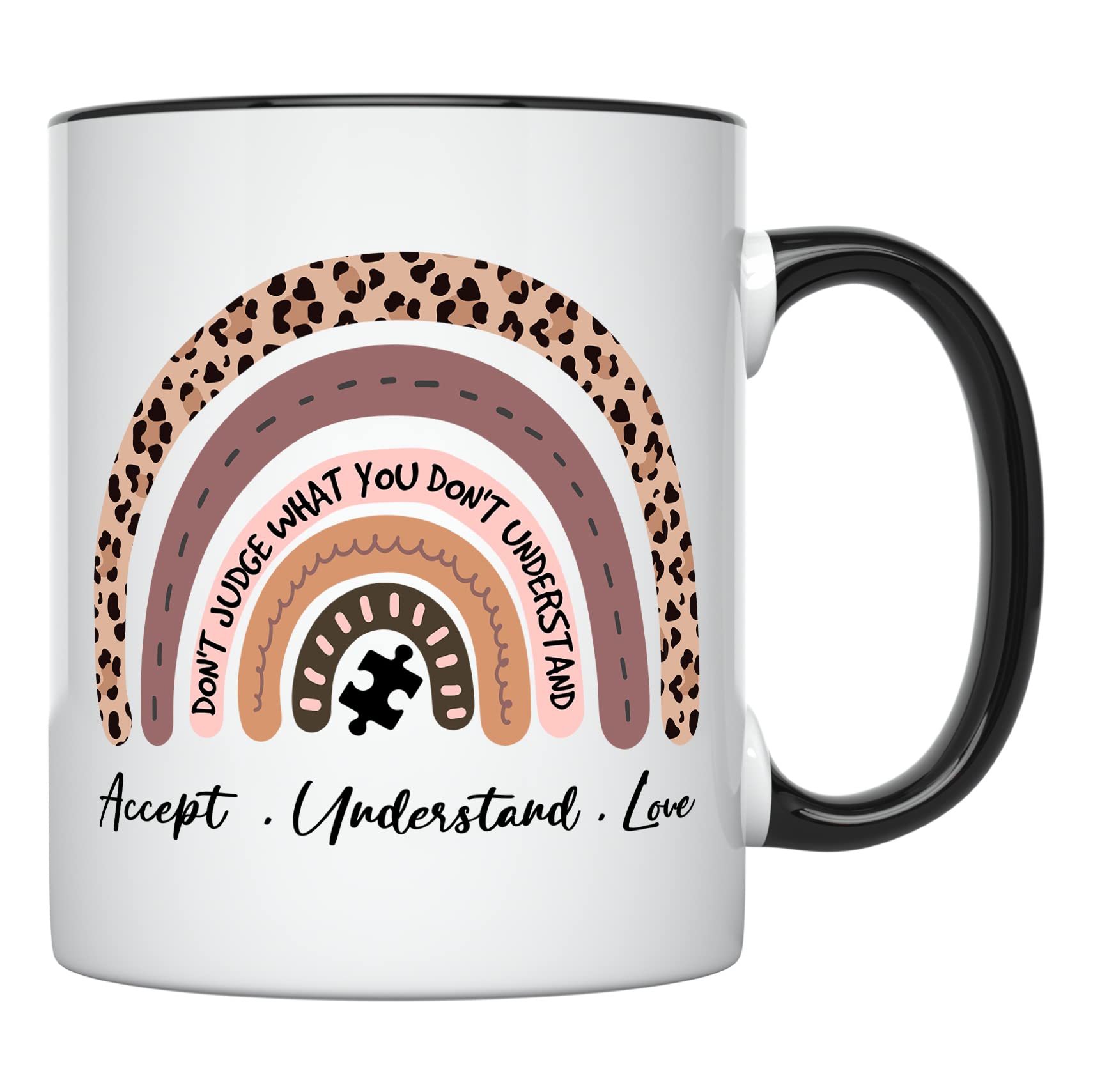 Younique Designs Autism Awareness Cup, 11 Ounces, Autism Mom Mug, Autism Acceptance Coffee Mug, Autism Awareness Merchandise And