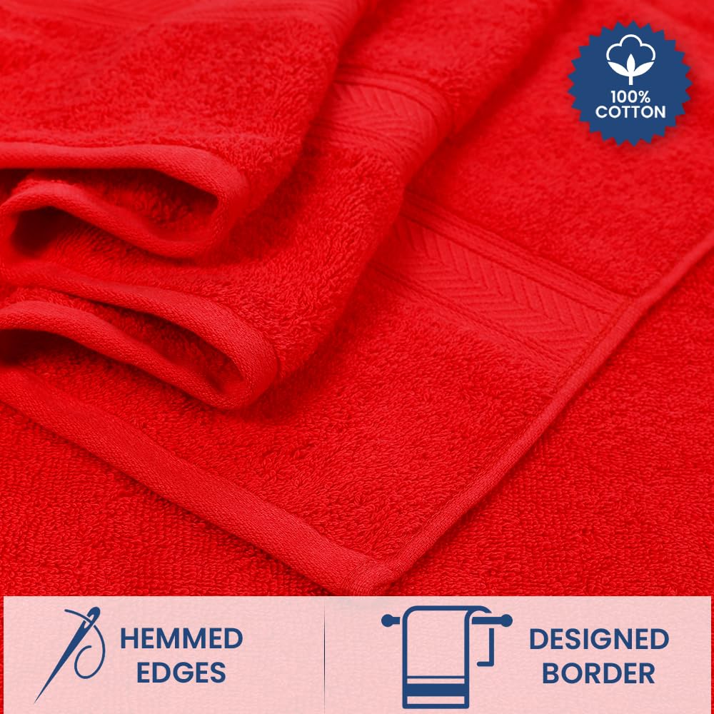 Casa Lino 4 Pack Bath Towels (27X54), 100% Pure Cotton, Luxury Bath Towels, Lightweight & Highly Absorbent, Quick Drying Towels