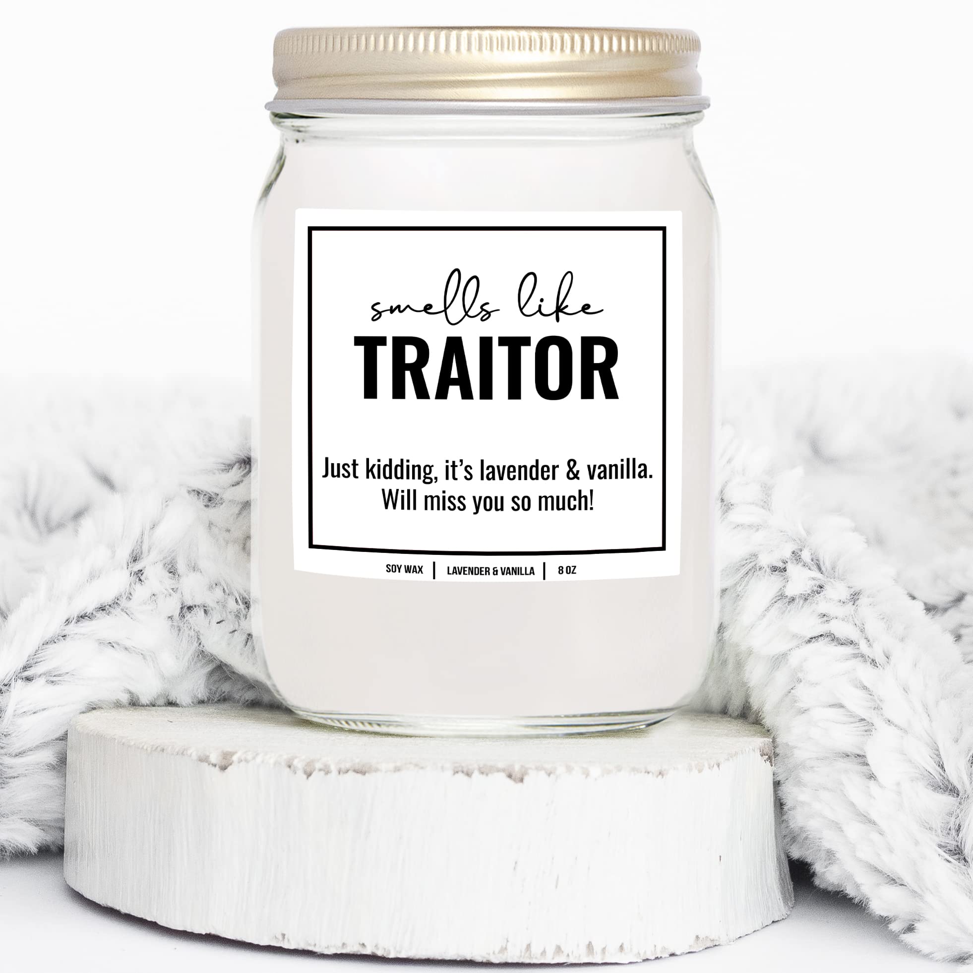 YouNique Designs New Job Candle Women, 8 Ounces, Going Away Candle Coworker, Coworker Leaving Candle Women, Farewell, Goodbye, A
